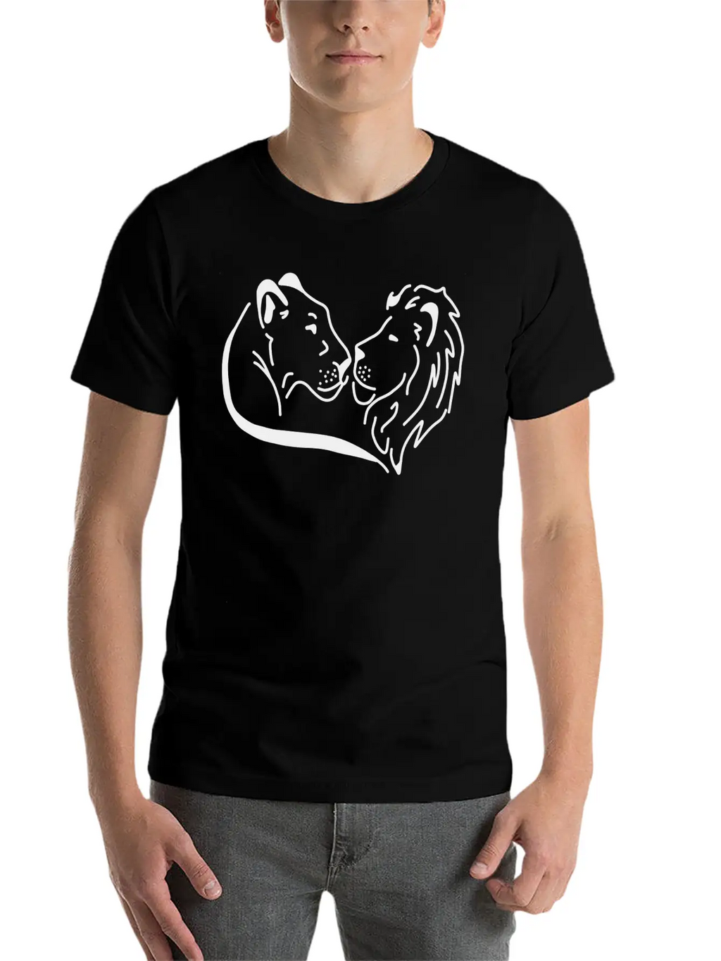 Lion Abstract Geometric Timeless Short Sleeve Tee – Comfy And Minimalist Design
