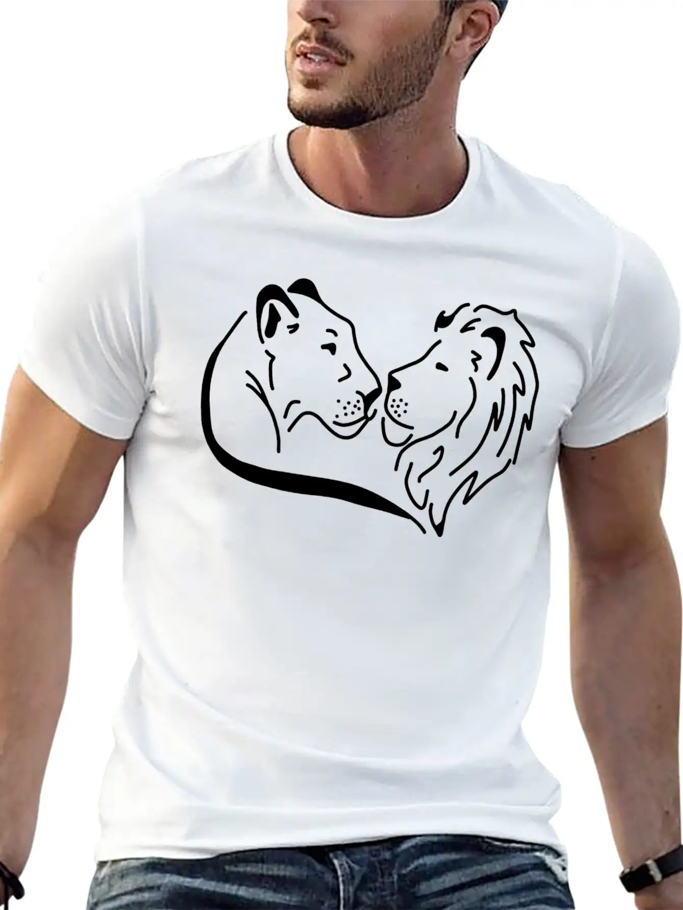Lion Abstract Geometric Timeless Short Sleeve Tee – Comfy And Minimalist Design