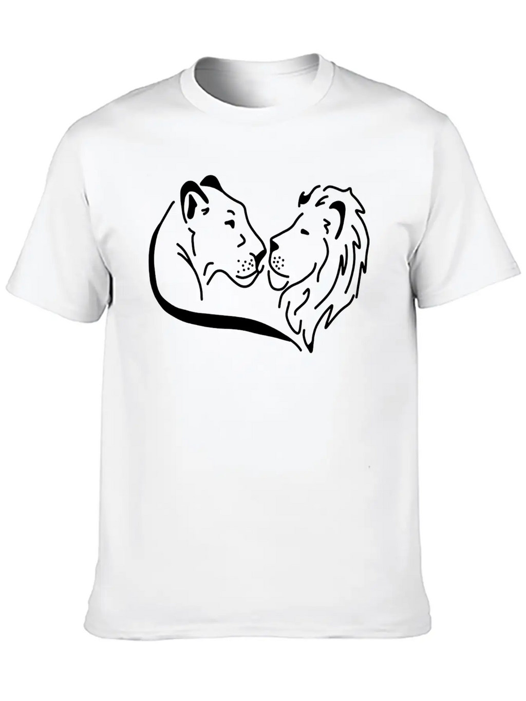 Lion Abstract Geometric Timeless Short Sleeve Tee – Comfy And Minimalist Design
