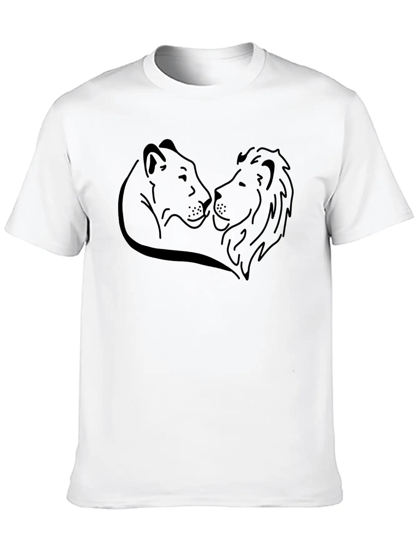 Lion Abstract Geometric Timeless Short Sleeve Tee – Comfy And Minimalist Design