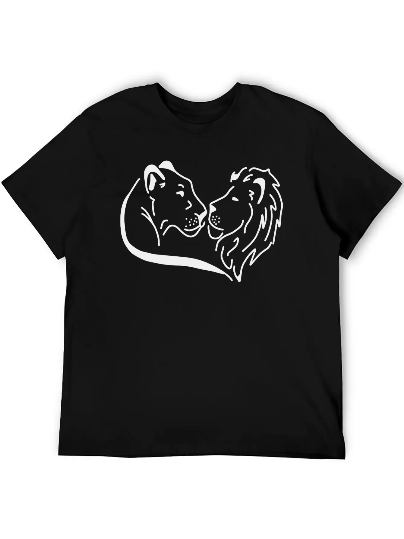Lion Abstract Geometric Timeless Short Sleeve Tee – Comfy And Minimalist Design