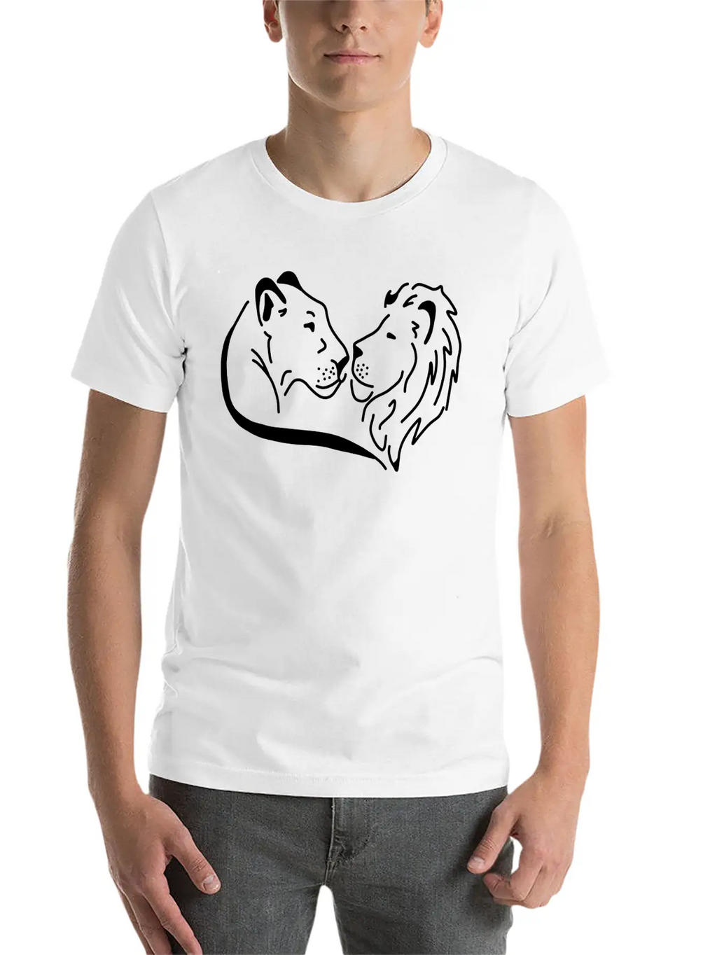Lion Abstract Geometric Timeless Short Sleeve Tee – Comfy And Minimalist Design