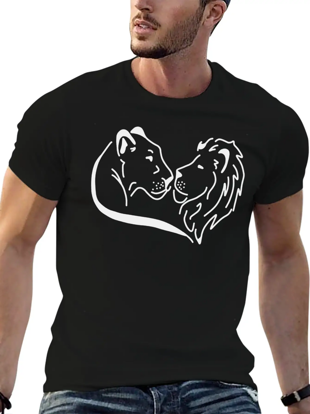 Lion Abstract Geometric Timeless Short Sleeve Tee – Comfy And Minimalist Design