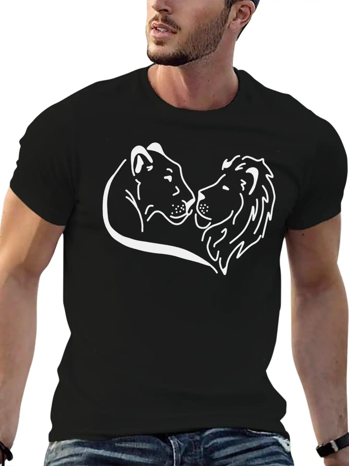 Lion Abstract Geometric Timeless Short Sleeve Tee – Comfy And Minimalist Design