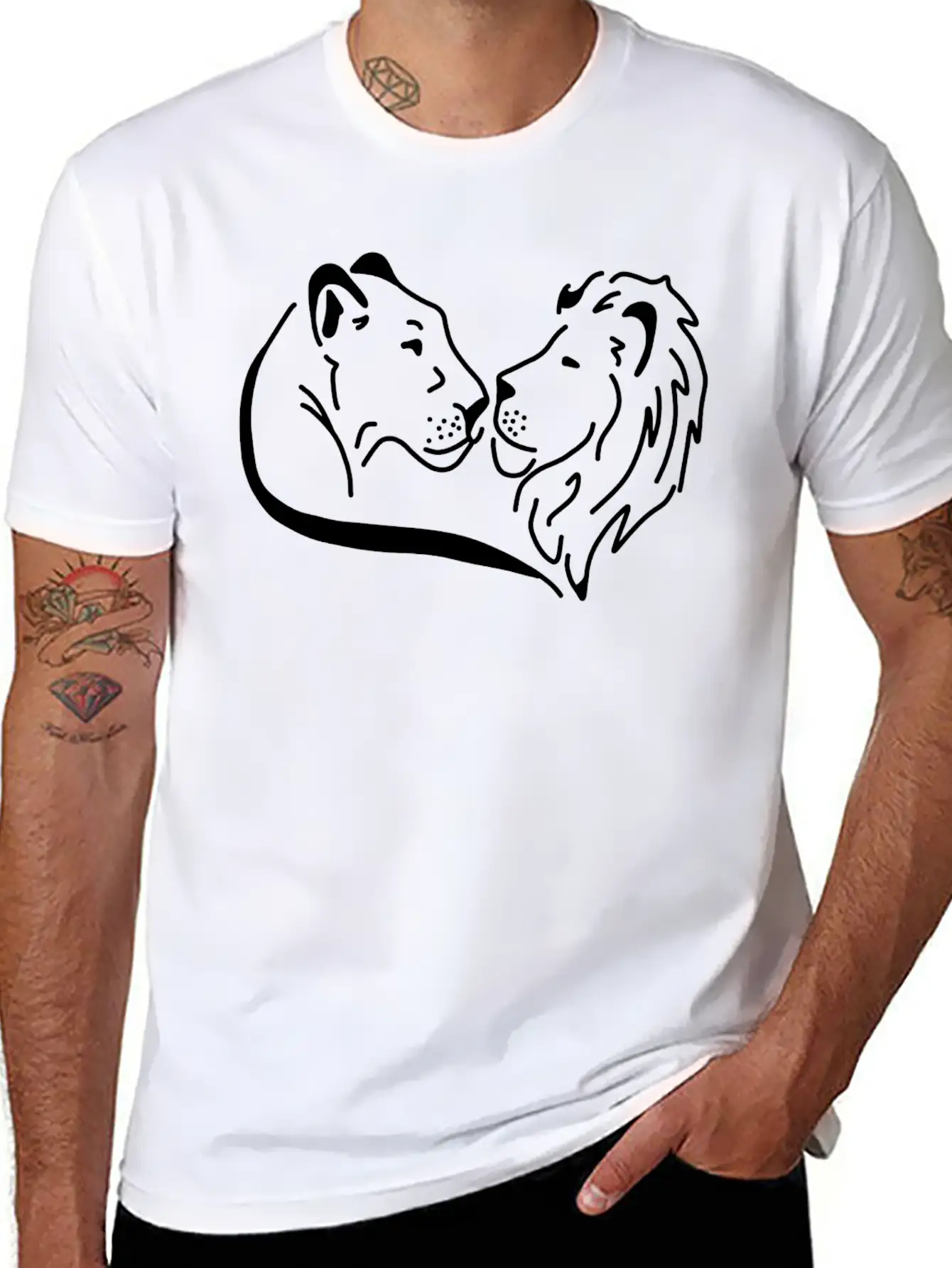 Lion Abstract Geometric Timeless Short Sleeve Tee – Comfy And Minimalist Design