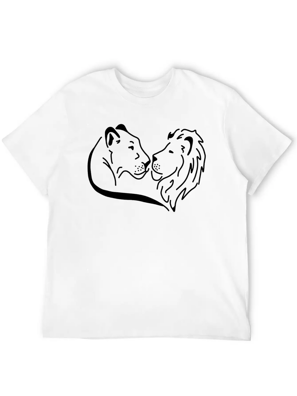 Lion Abstract Geometric Timeless Short Sleeve Tee – Comfy And Minimalist Design