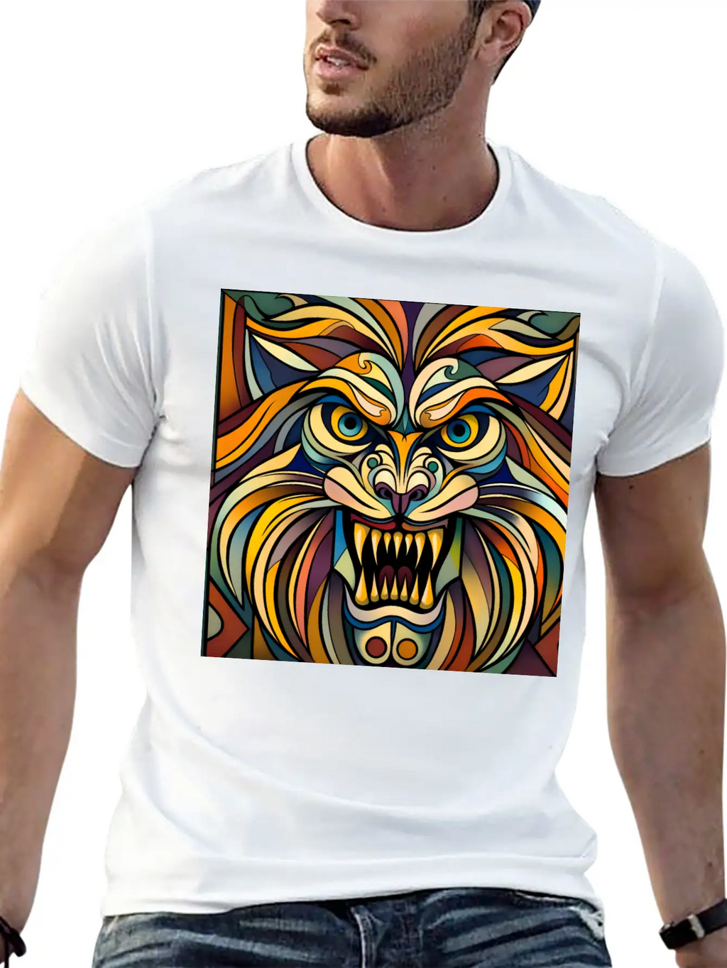 Lion Breathable Graphic T-Shirt – Perfect For Casual Days