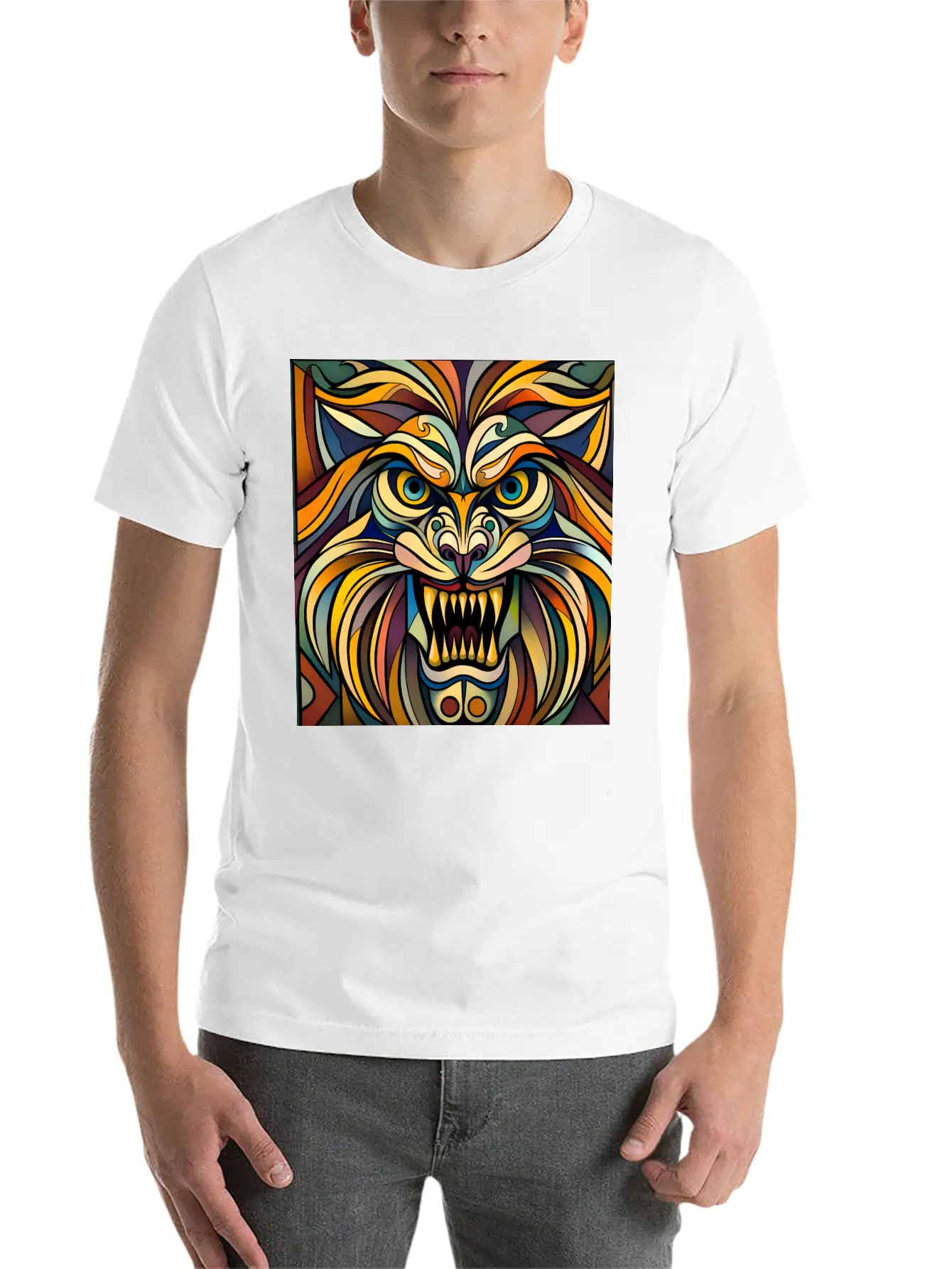 Lion Breathable Graphic T-Shirt – Perfect For Casual Days