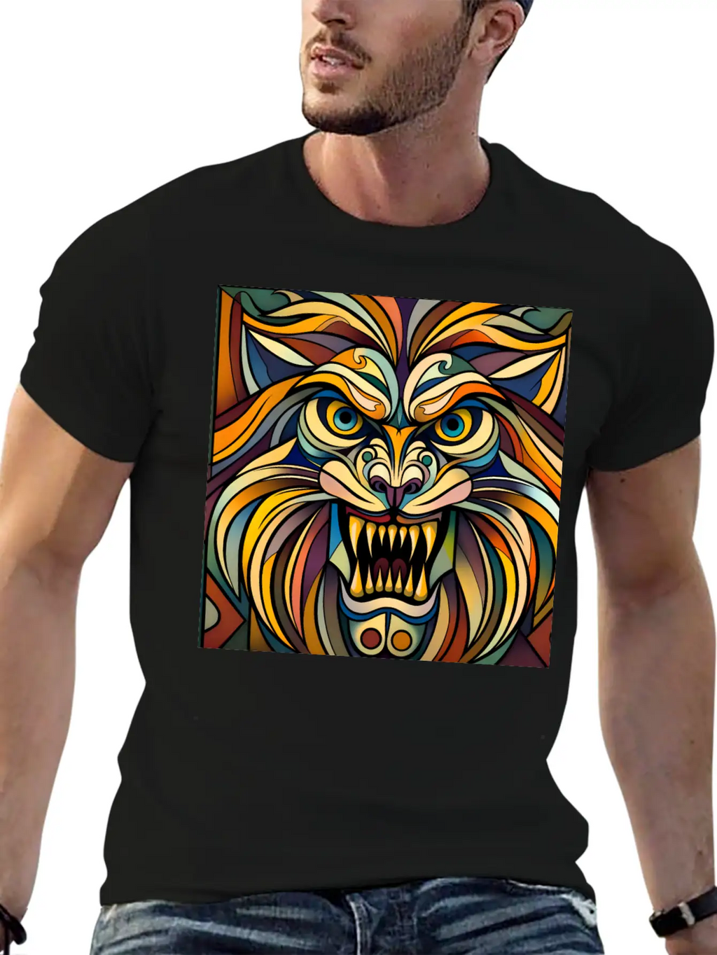 Lion Breathable Graphic T-Shirt – Perfect For Casual Days