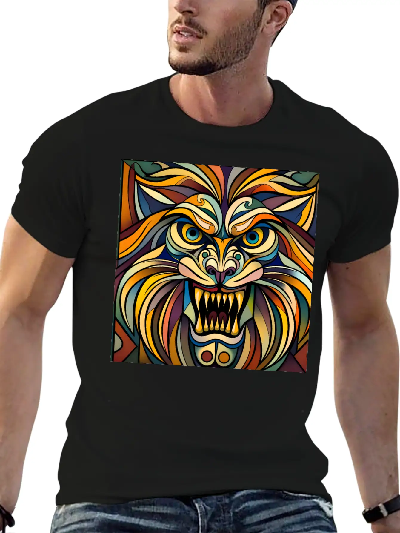 Lion Breathable Graphic T-Shirt – Perfect For Casual Days