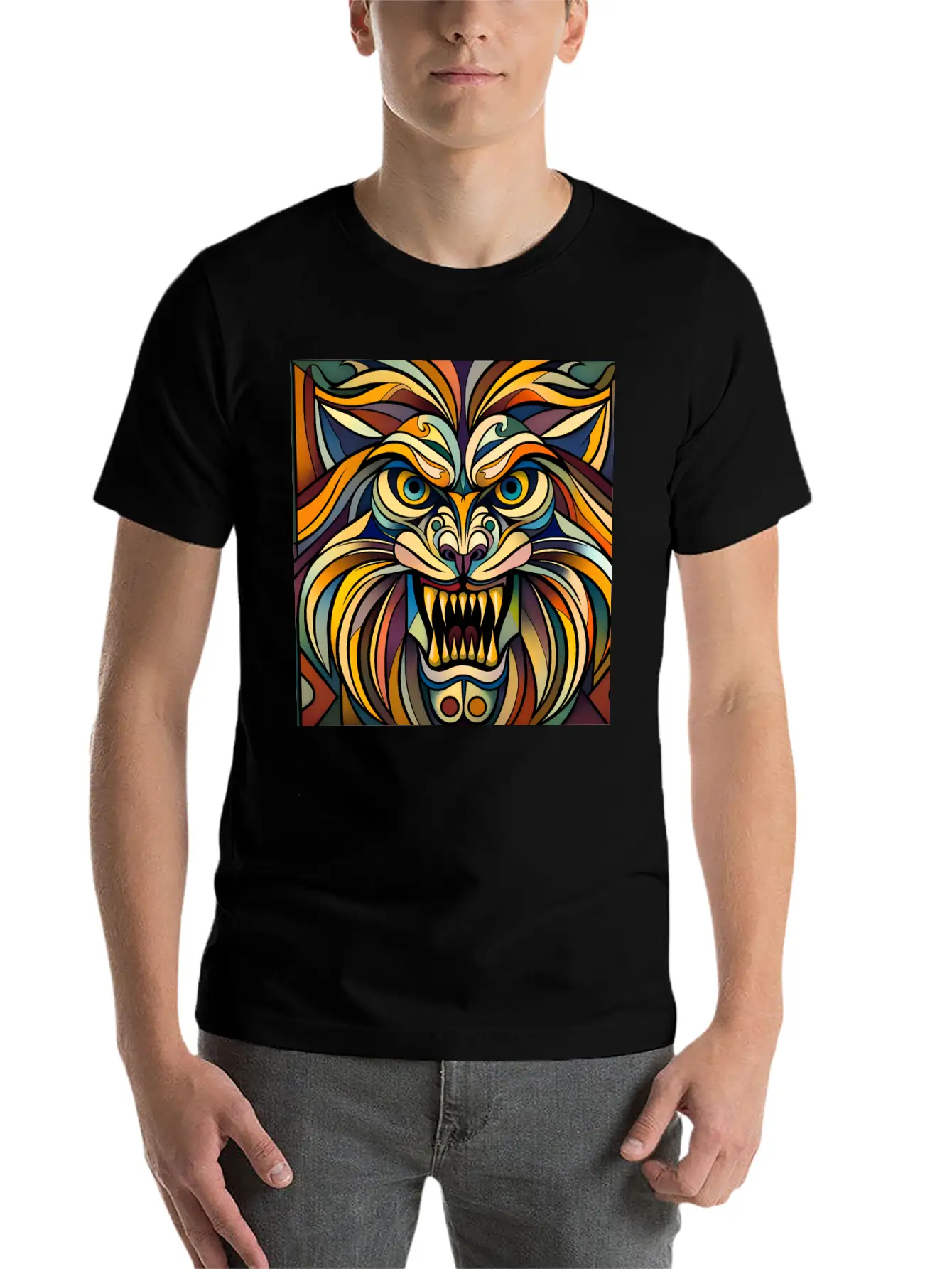 Lion Breathable Graphic T-Shirt – Perfect For Casual Days
