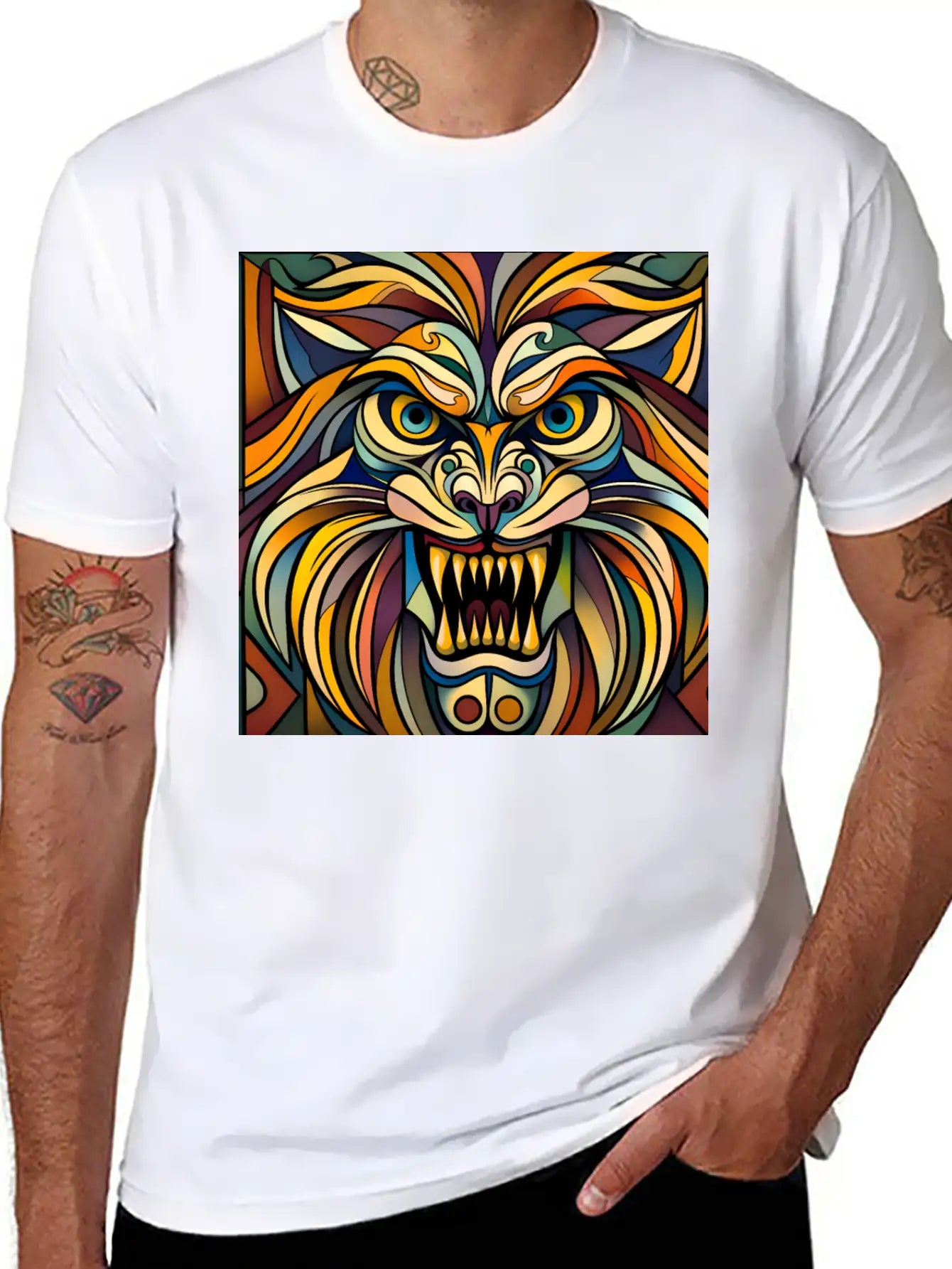 Lion Breathable Graphic T-Shirt – Perfect For Casual Days