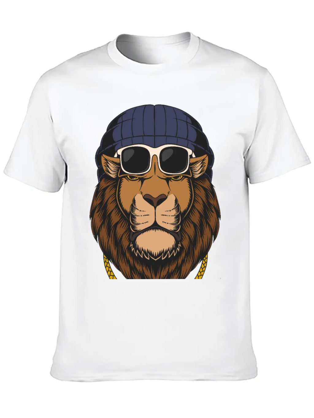 Lion, Cool Lion, Lion Attitude Basic Graphic T-Shirt – Daily Comfort In Soft Cotton
