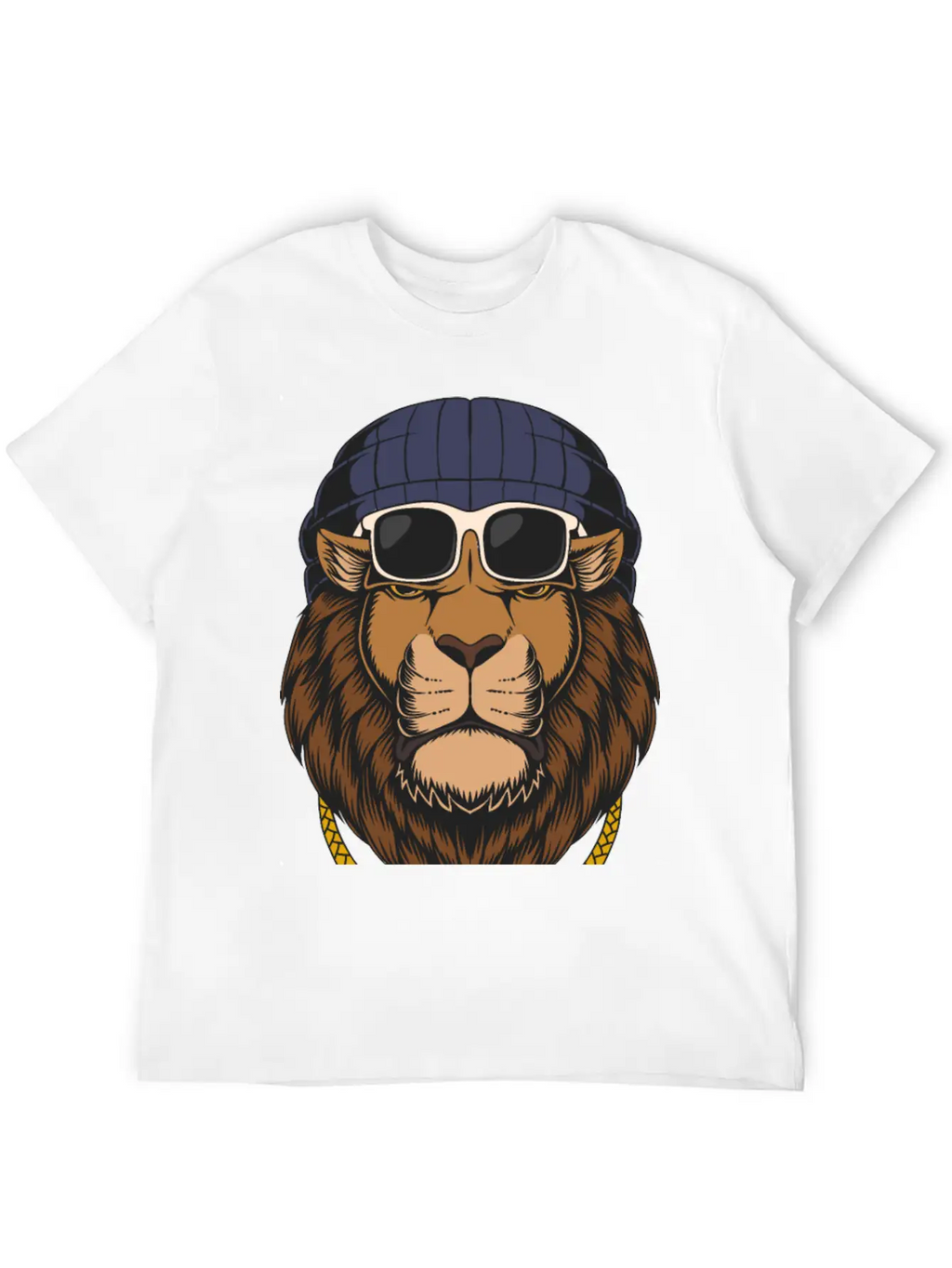 Lion, Cool Lion, Lion Attitude Basic Graphic T-Shirt – Daily Comfort In Soft Cotton