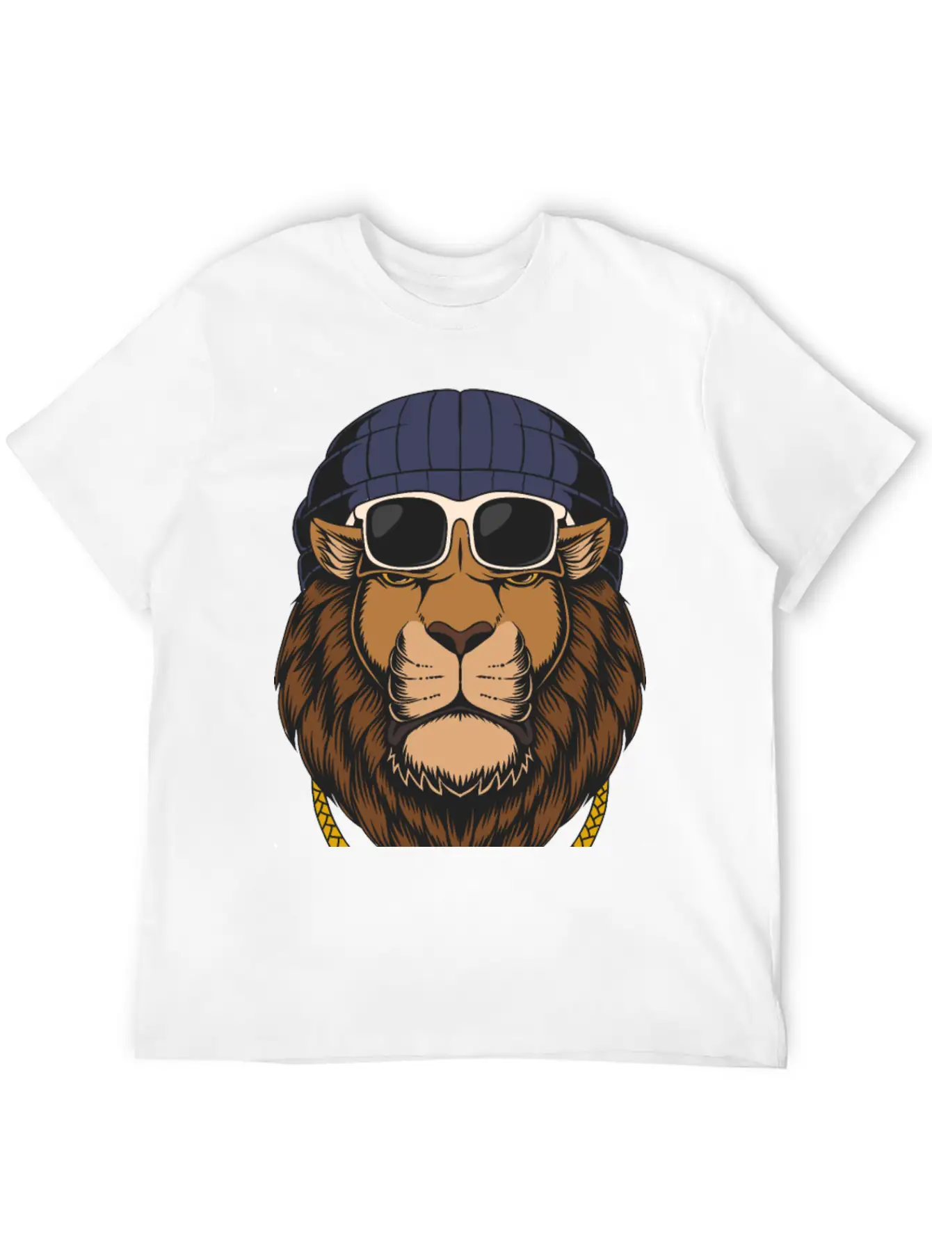 Lion, Cool Lion, Lion Attitude Basic Graphic T-Shirt – Daily Comfort In Soft Cotton