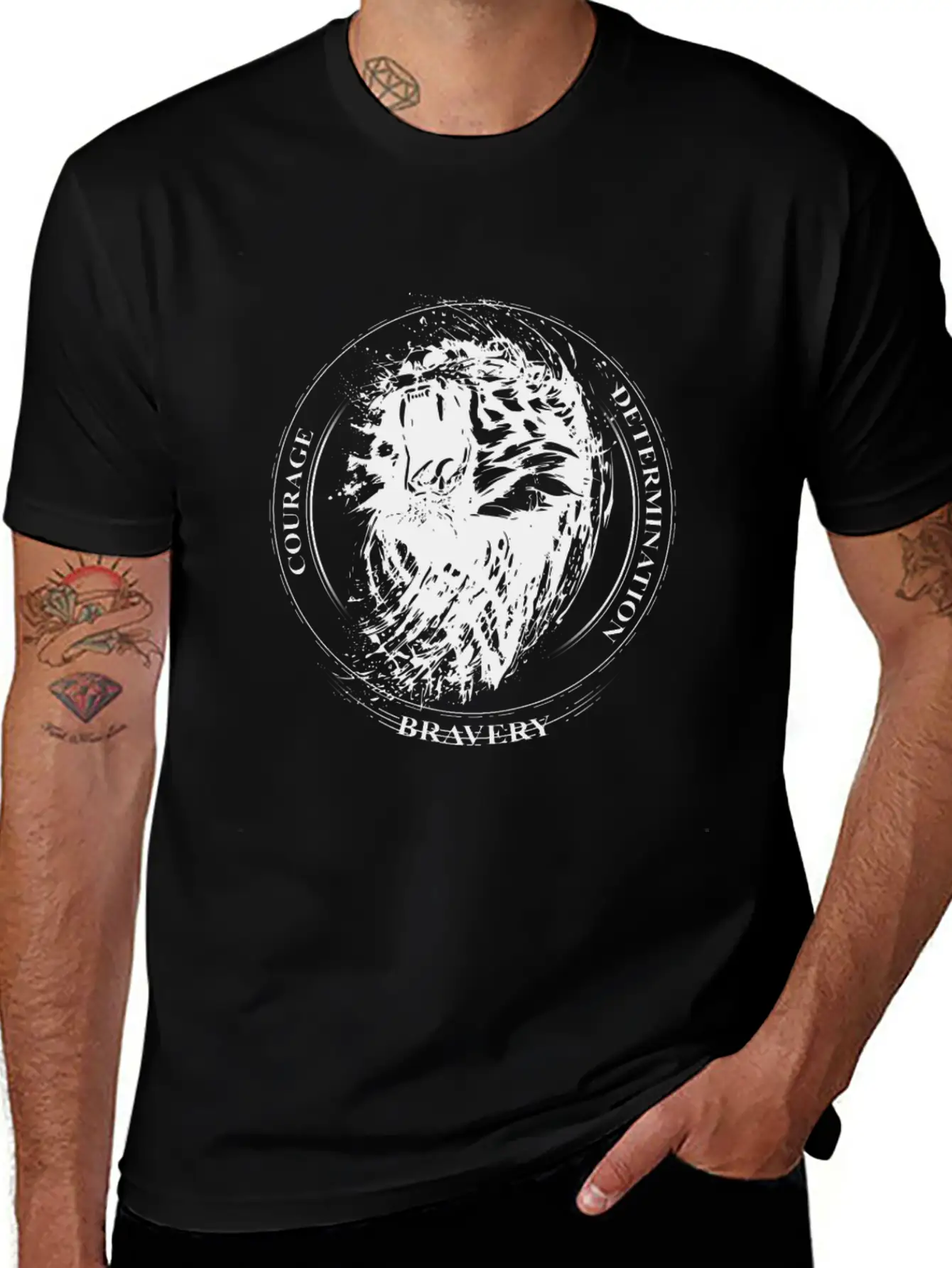Lion Courage Timeless Short Sleeve Tee – Comfy And Minimalist Design