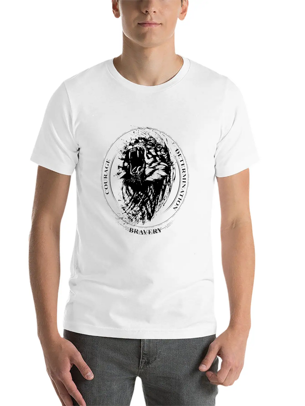Lion Courage Timeless Short Sleeve Tee – Comfy And Minimalist Design