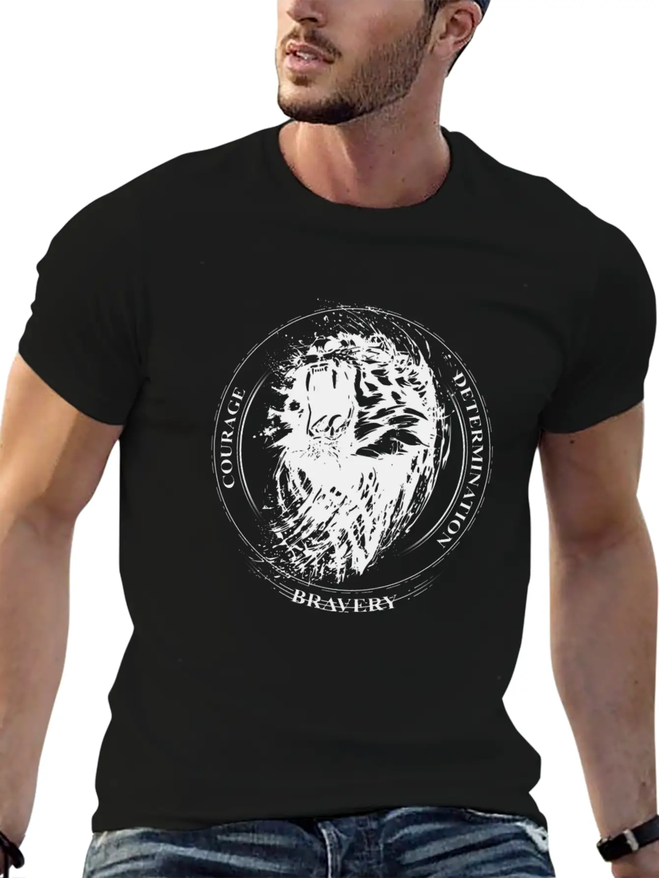 Lion Courage Timeless Short Sleeve Tee – Comfy And Minimalist Design