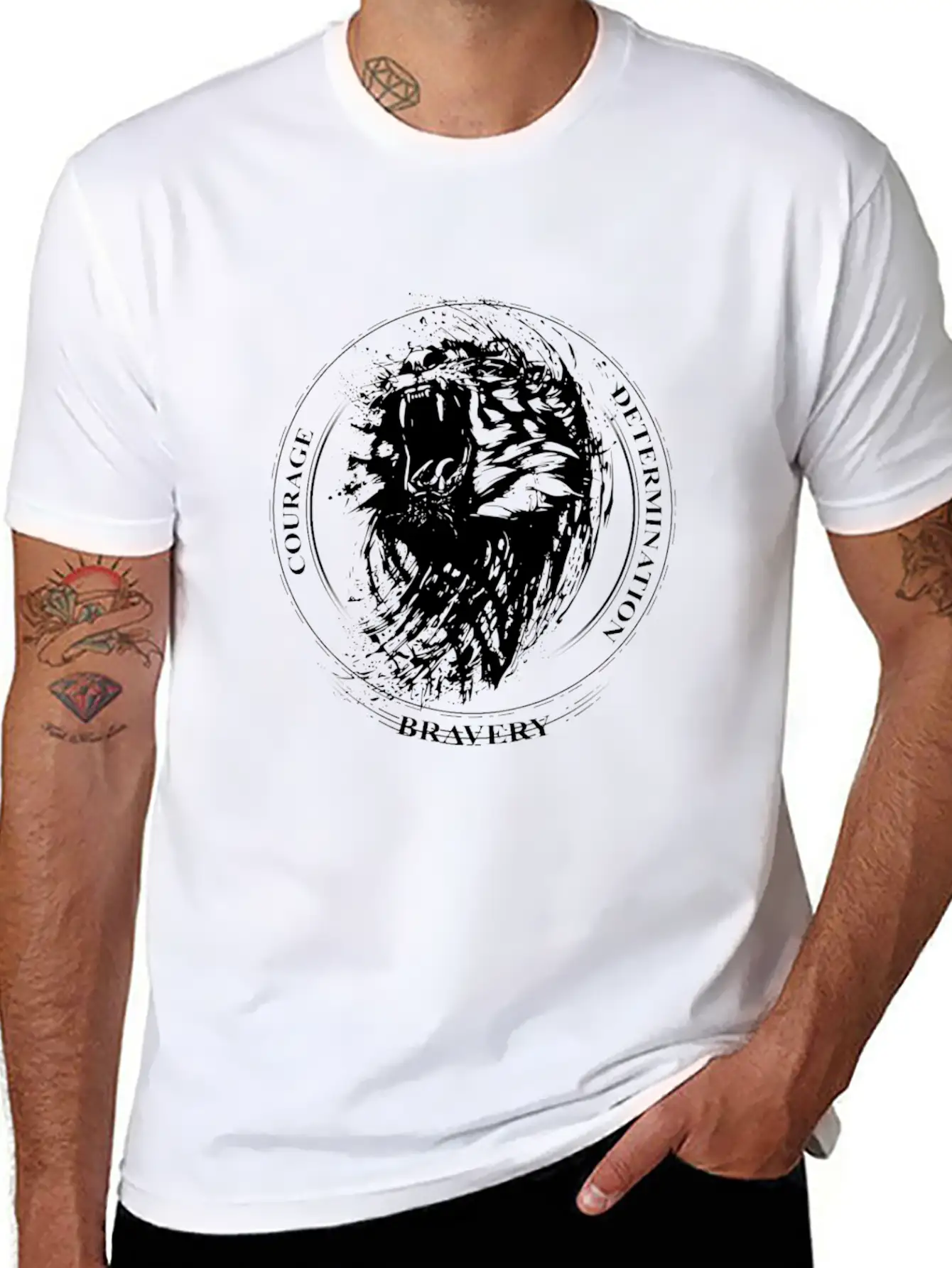 Lion Courage Timeless Short Sleeve Tee – Comfy And Minimalist Design