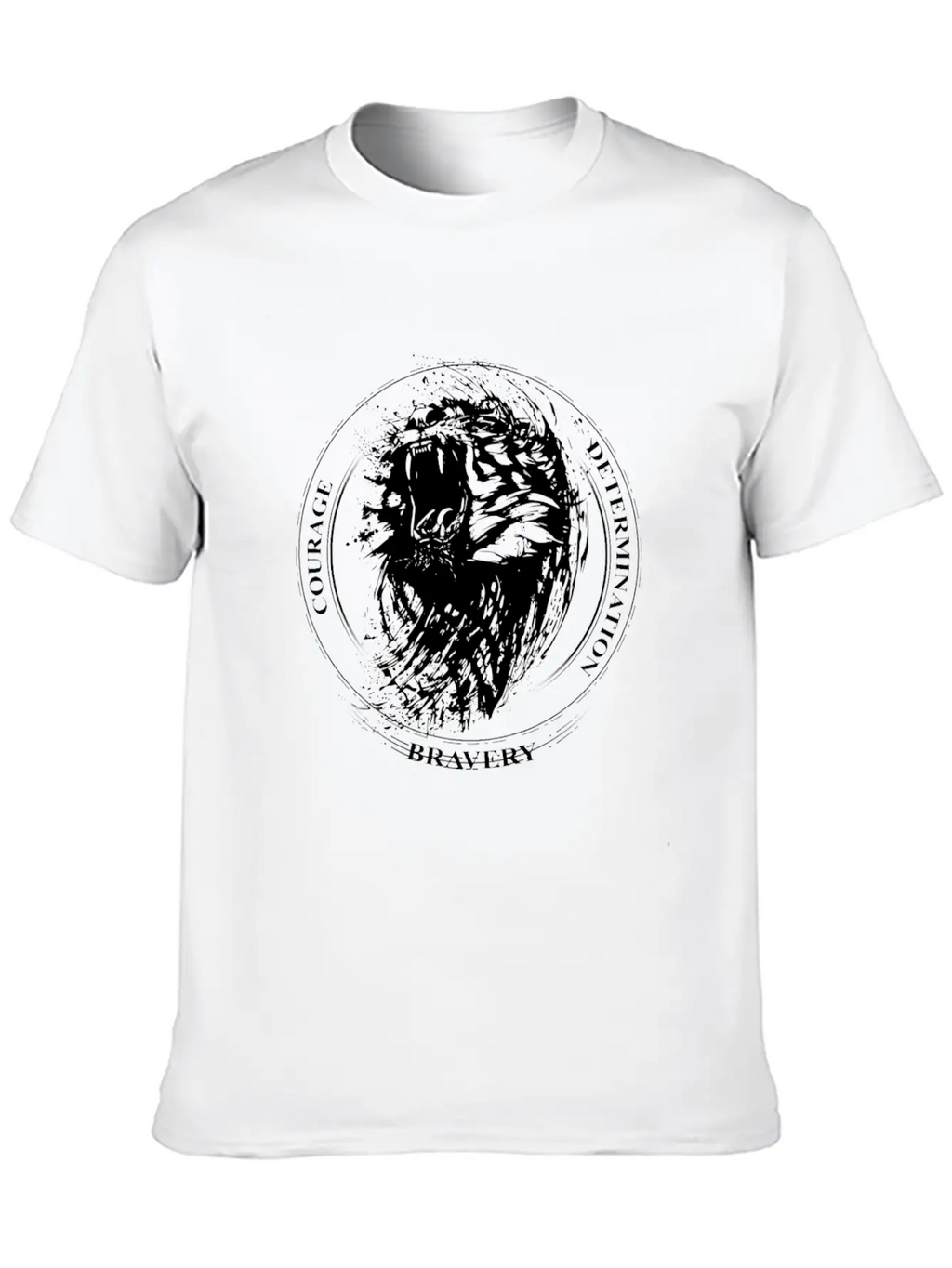 Lion Courage Timeless Short Sleeve Tee – Comfy And Minimalist Design