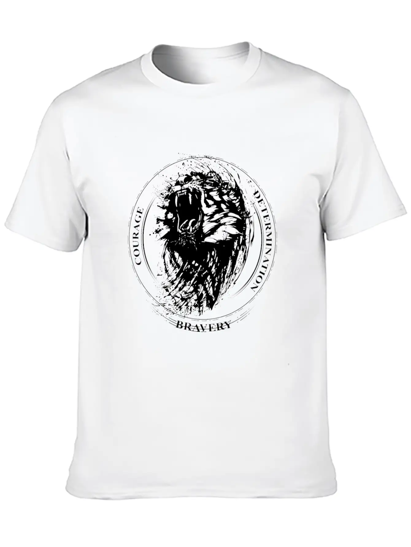 Lion Courage Timeless Short Sleeve Tee – Comfy And Minimalist Design