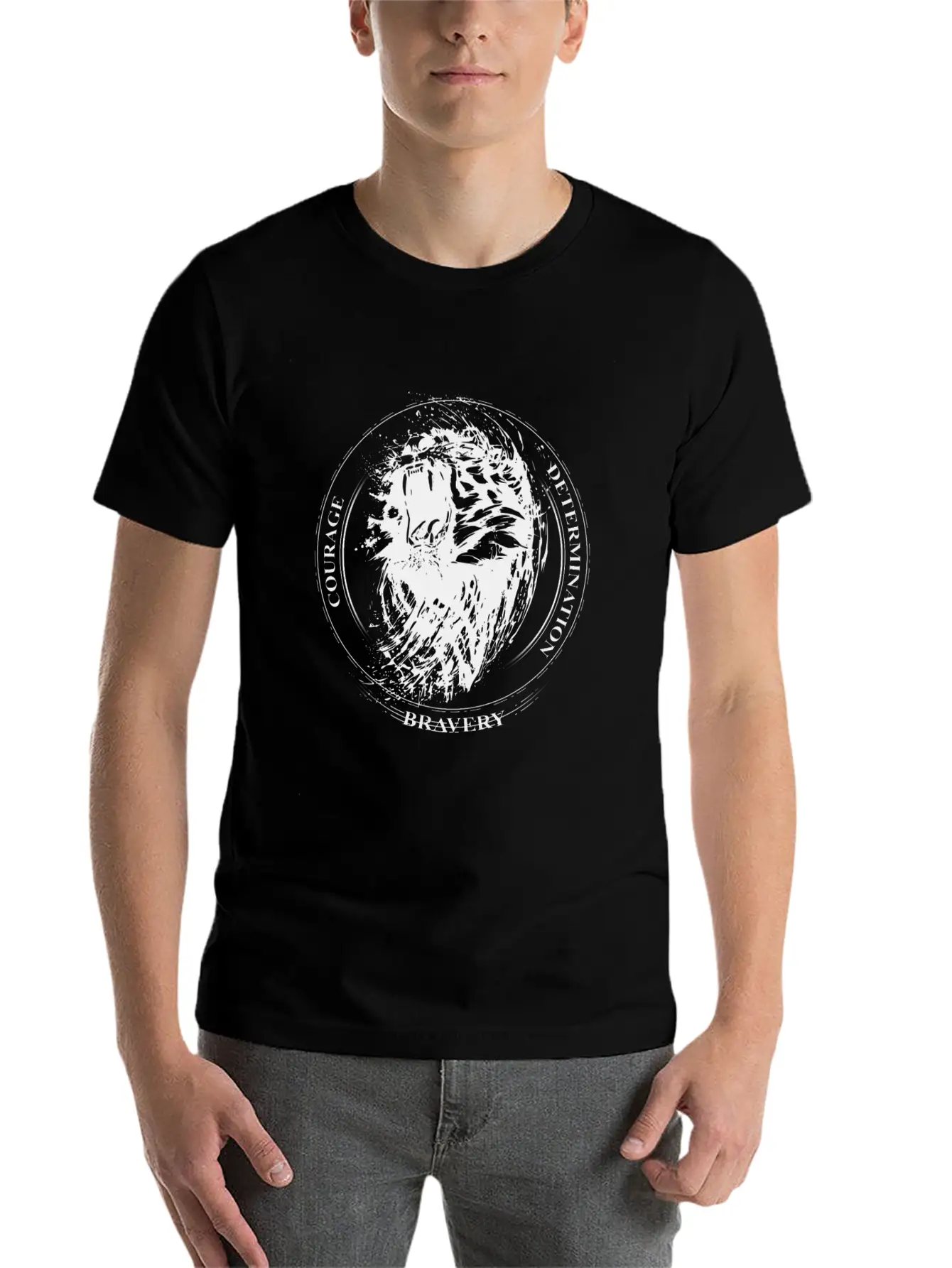 Lion Courage Timeless Short Sleeve Tee – Comfy And Minimalist Design