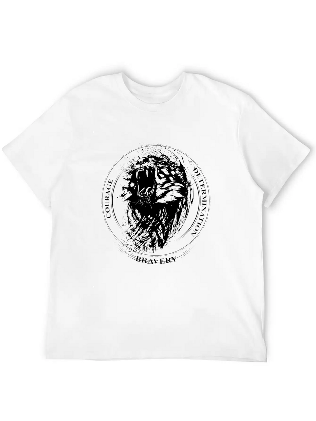 Lion Courage Timeless Short Sleeve Tee – Comfy And Minimalist Design
