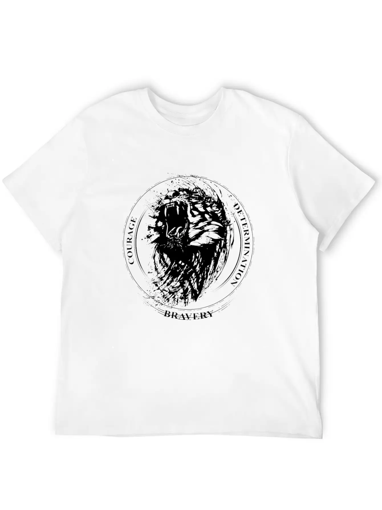 Lion Courage Timeless Short Sleeve Tee – Comfy And Minimalist Design