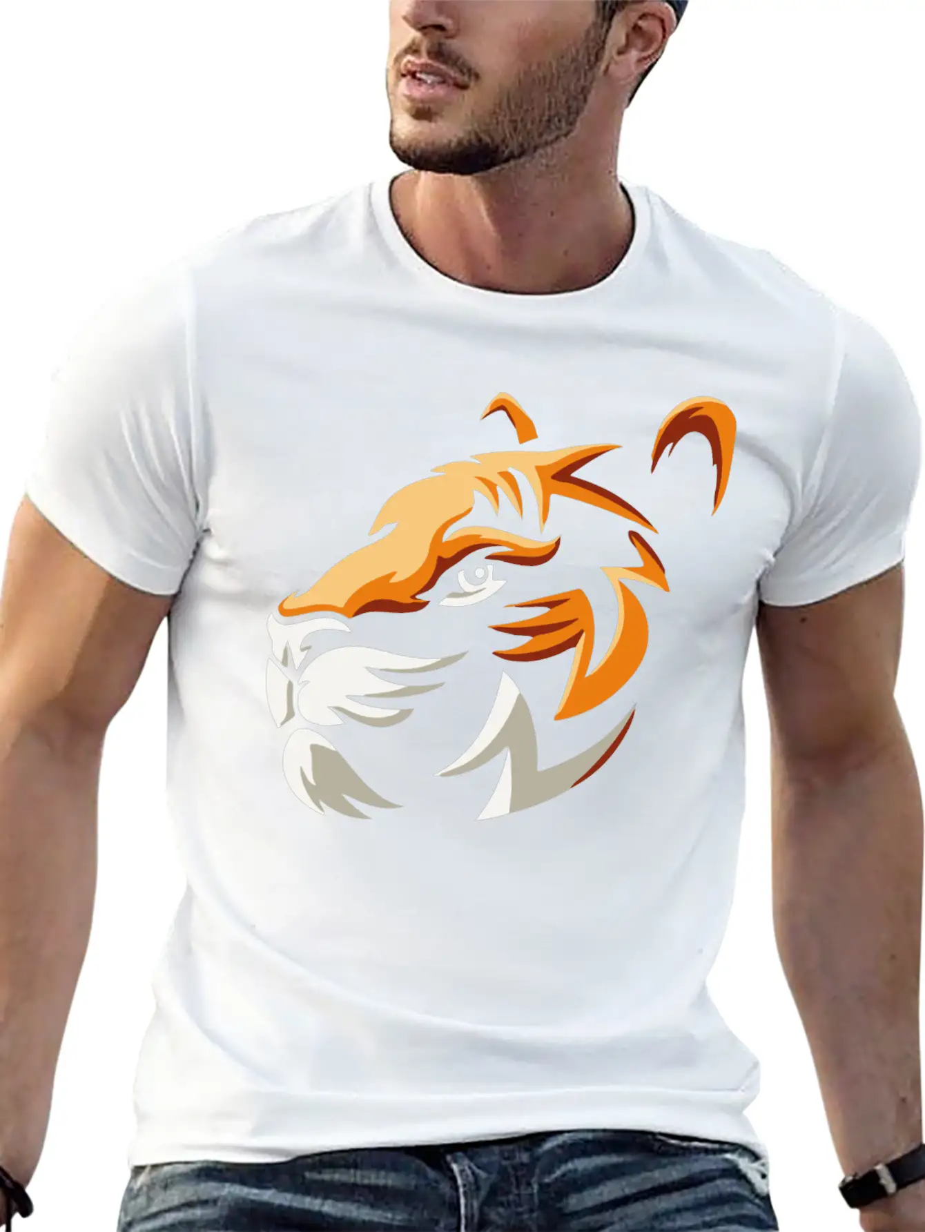 Lion Head, Roaring Lion Timeless Short Sleeve Tee – Comfy And Minimalist Design