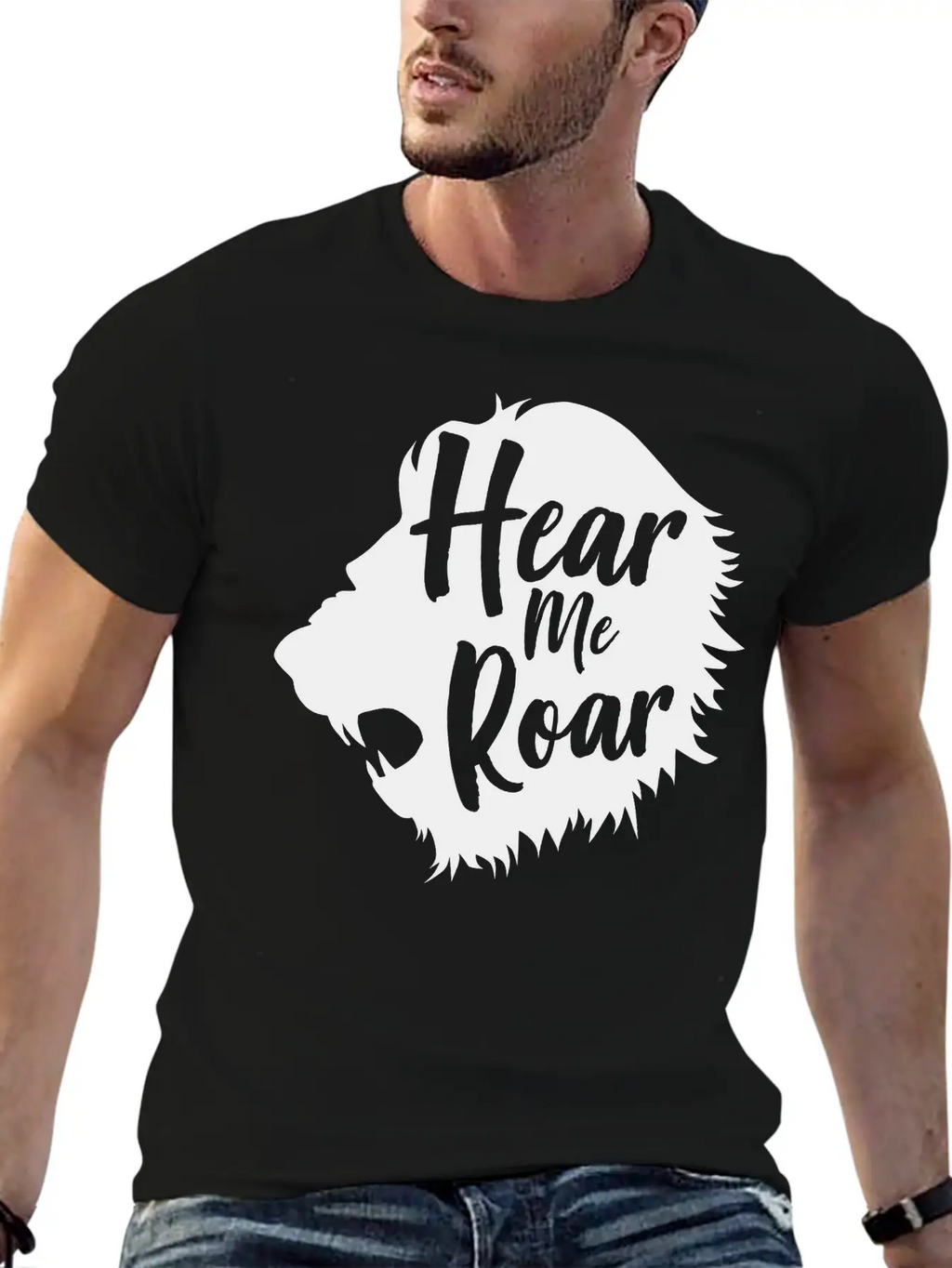 Lion. Hear Me Roar Relaxed Everyday Tee – Lightweight And Durable Cotton