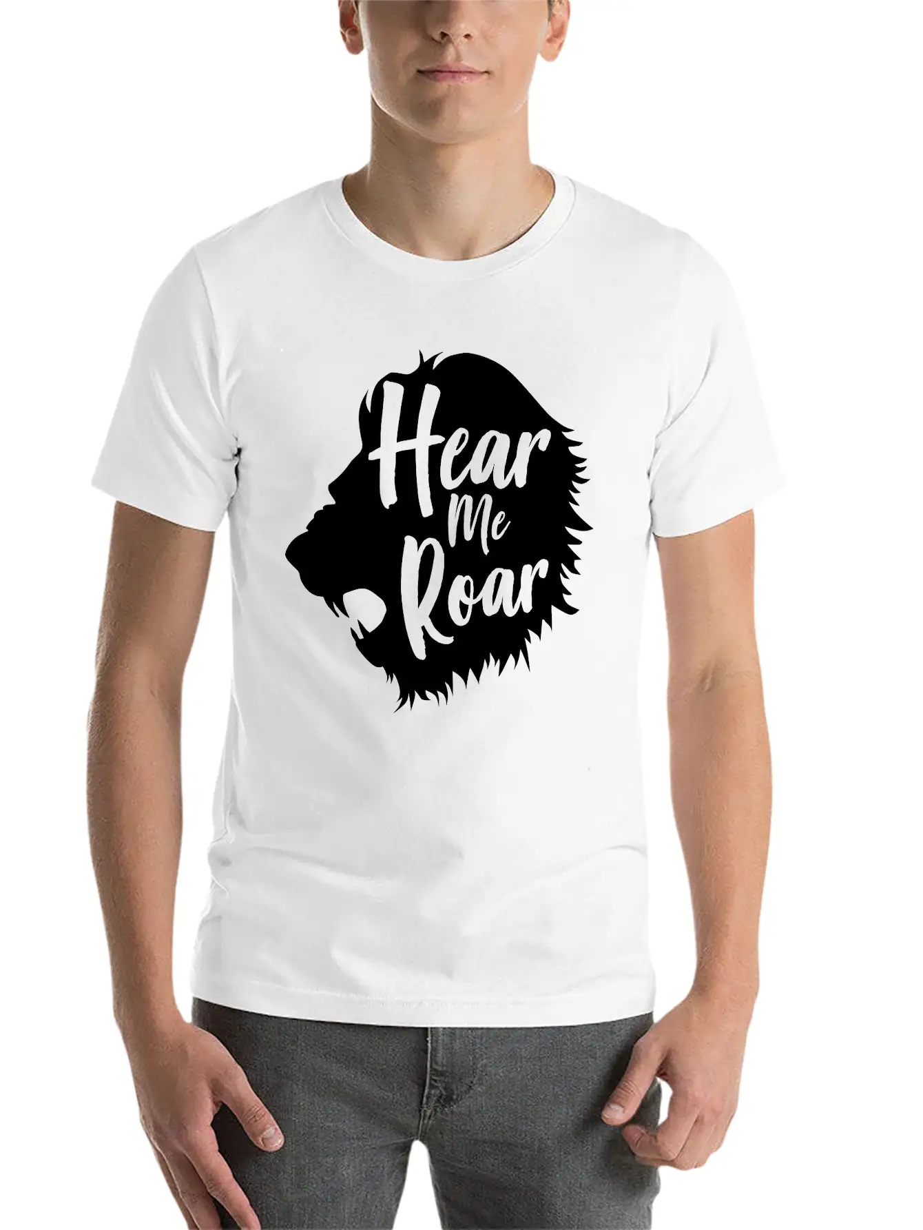 Lion. Hear Me Roar Relaxed Everyday Tee – Lightweight And Durable Cotton