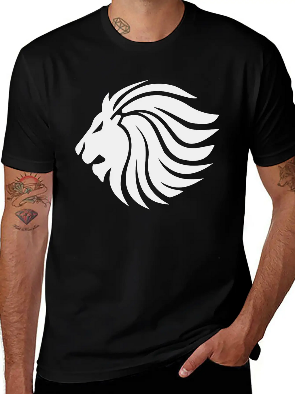 Lion - King Of The Jungle Essential Cotton Tee For Daily Outfits – Unisex Style