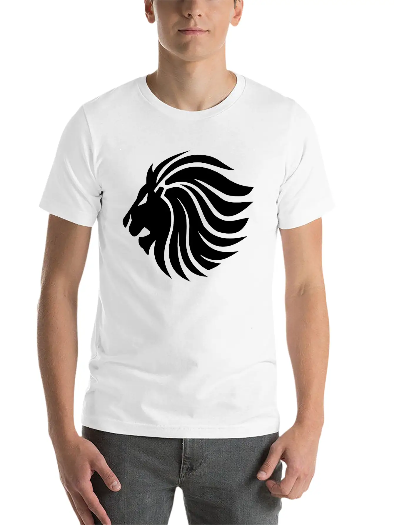 Lion - King Of The Jungle Essential Cotton Tee For Daily Outfits – Unisex Style