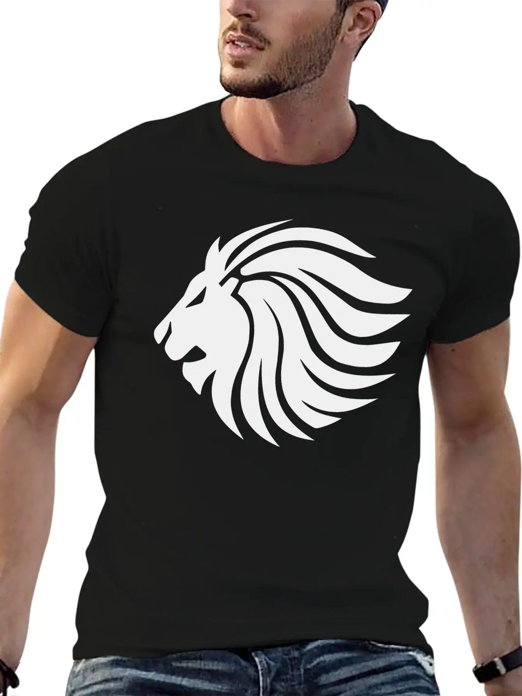 Lion - King Of The Jungle Essential Cotton Tee For Daily Outfits – Unisex Style