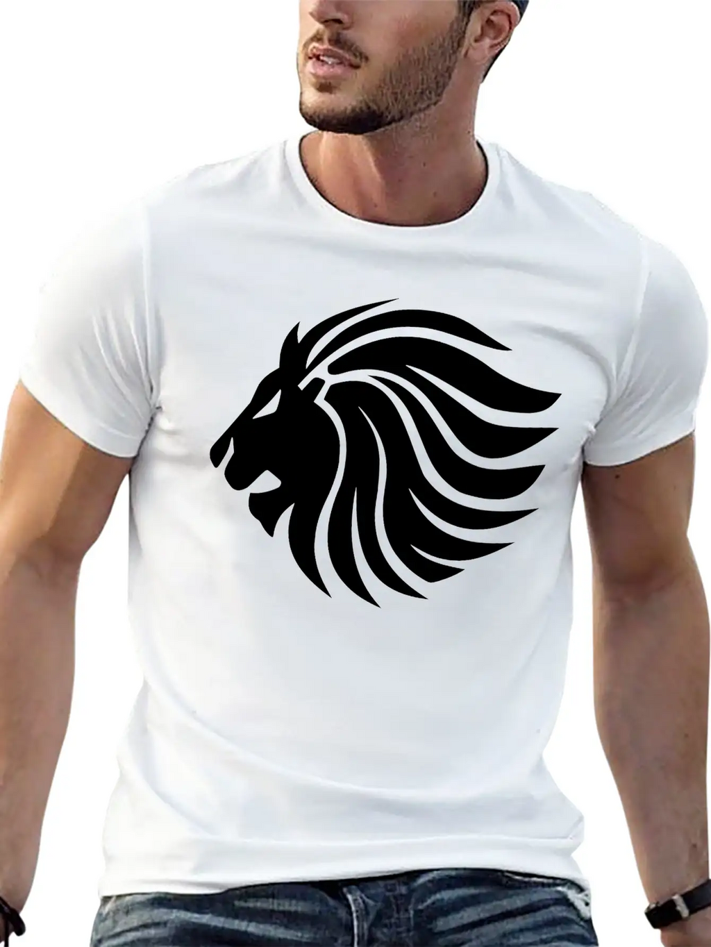 Lion - King Of The Jungle Essential Cotton Tee For Daily Outfits – Unisex Style