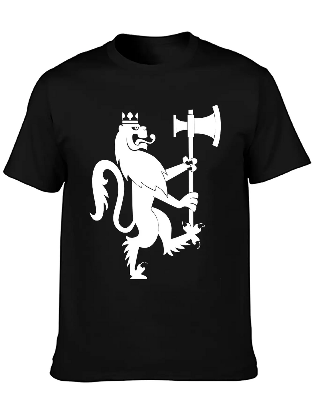 Lion With An Axe Breathable Graphic T-Shirt – Perfect For Casual Days