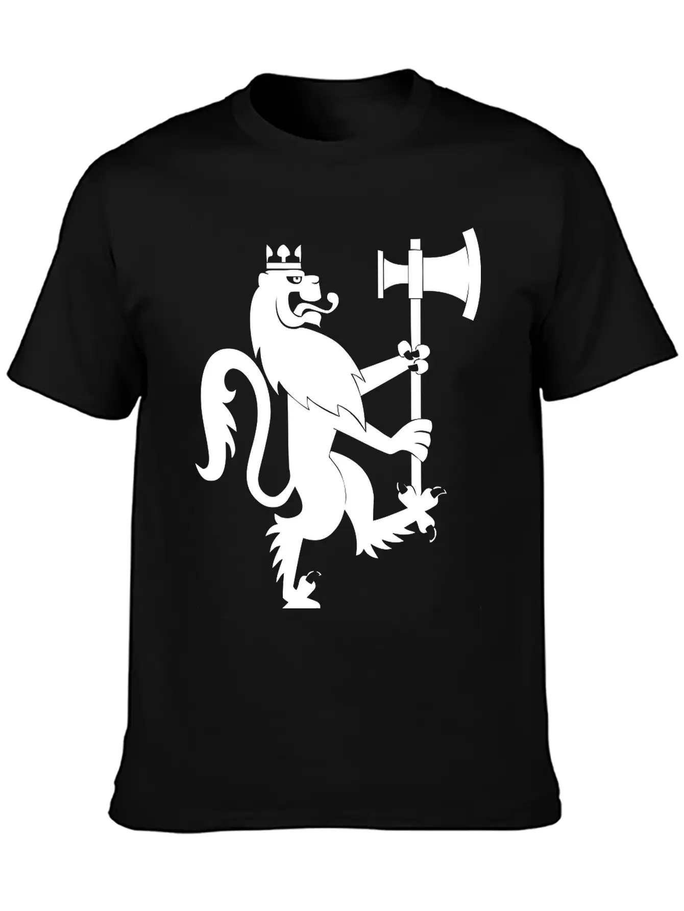Lion With An Axe Breathable Graphic T-Shirt – Perfect For Casual Days