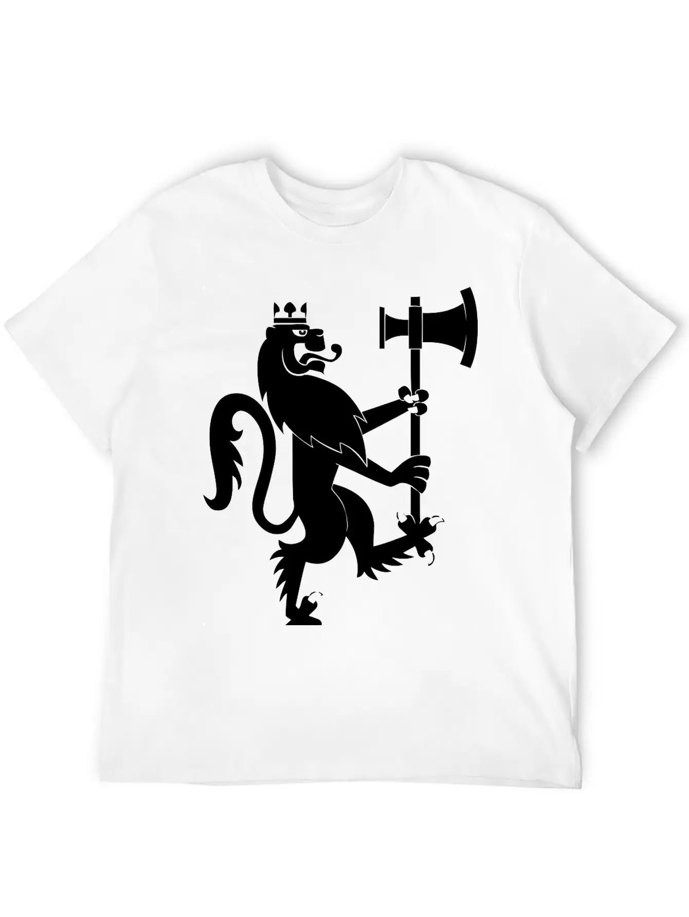 Lion With An Axe Breathable Graphic T-Shirt – Perfect For Casual Days