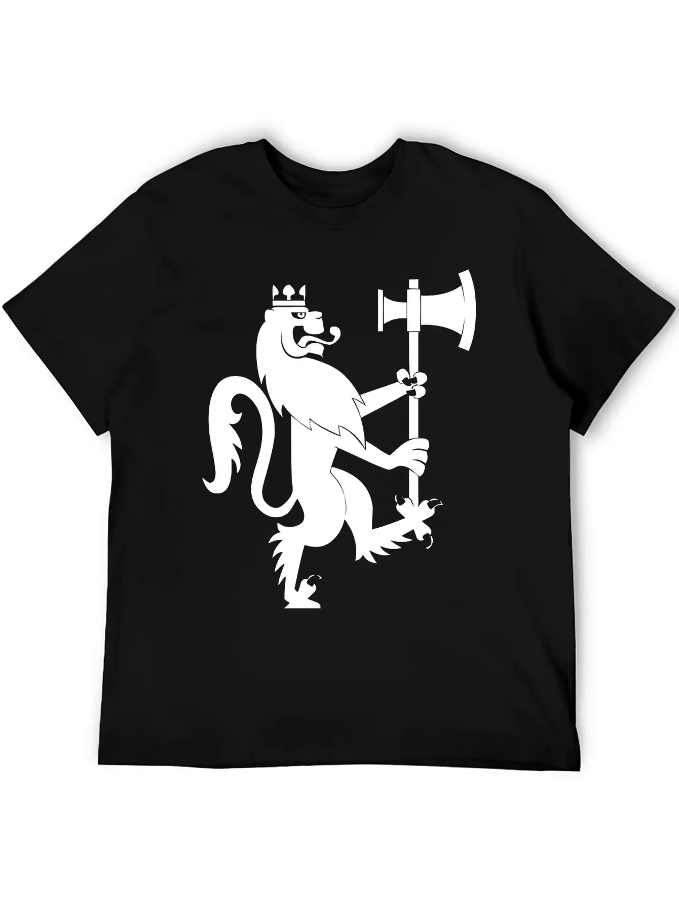 Lion With An Axe Breathable Graphic T-Shirt – Perfect For Casual Days
