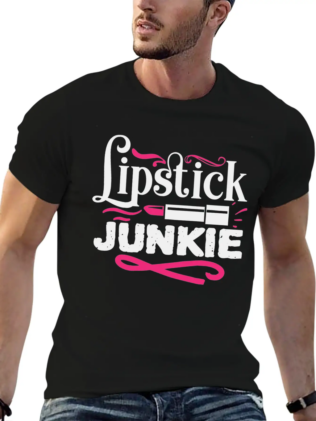 Lipstick Junkie Funny Beauty Makeup Quote Classic Cotton Tee – Unisex Comfort For Any Season