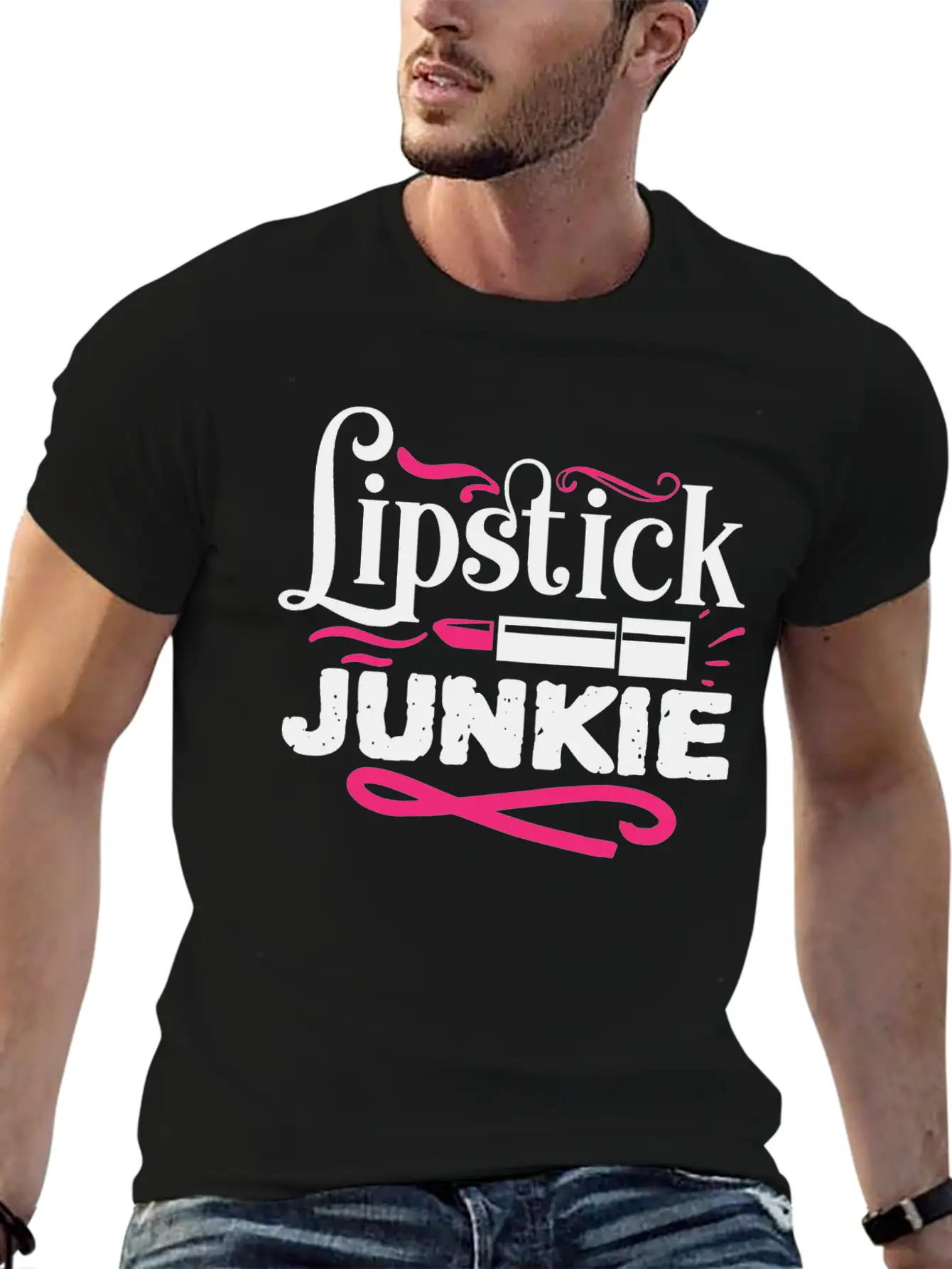 Lipstick Junkie Funny Beauty Makeup Quote Classic Cotton Tee – Unisex Comfort For Any Season
