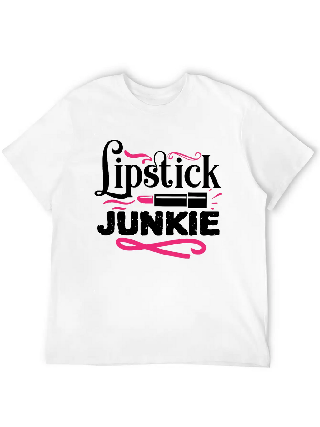 Lipstick Junkie Funny Beauty Makeup Quote Classic Cotton Tee – Unisex Comfort For Any Season