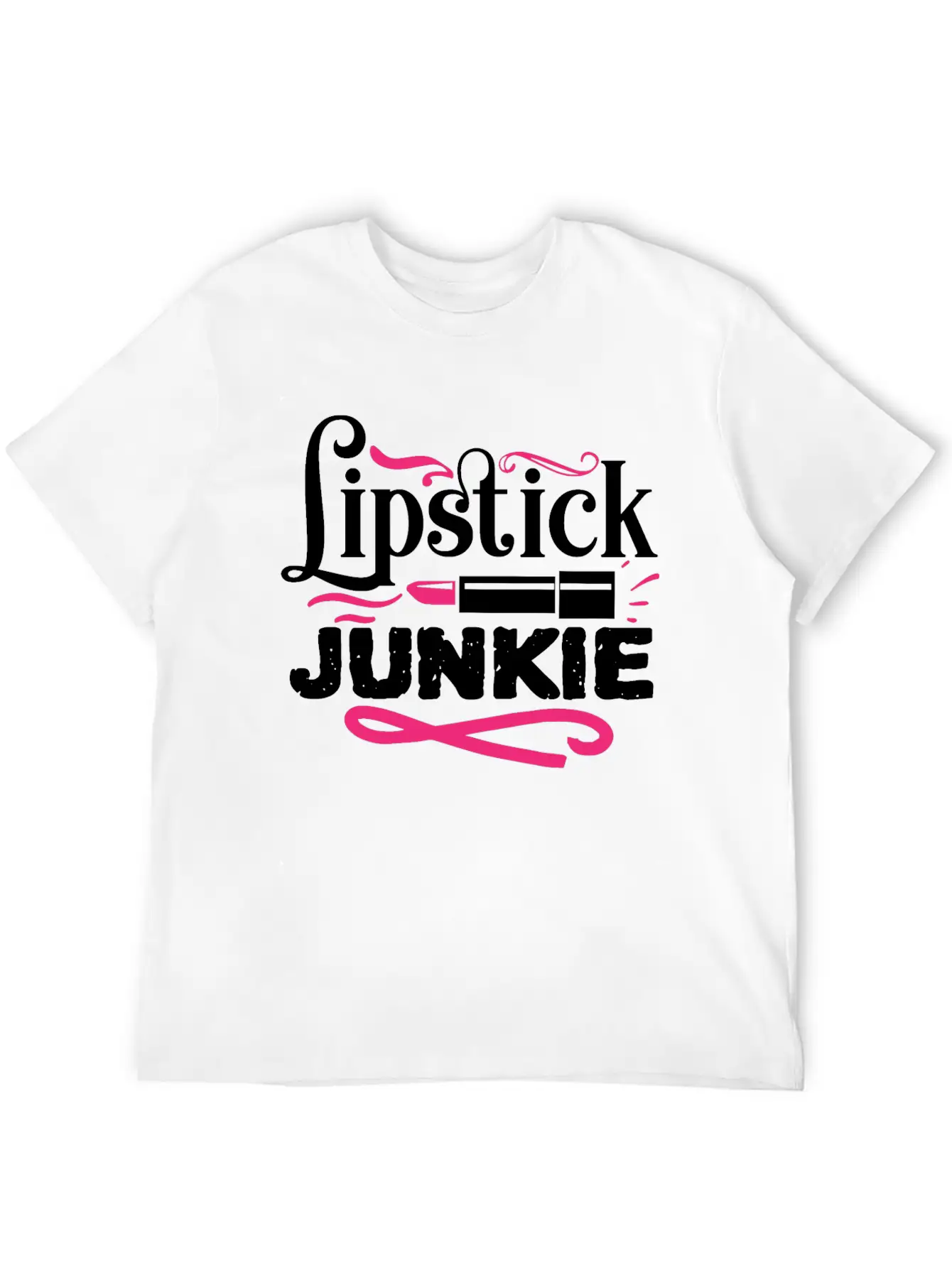 Lipstick Junkie Funny Beauty Makeup Quote Classic Cotton Tee – Unisex Comfort For Any Season