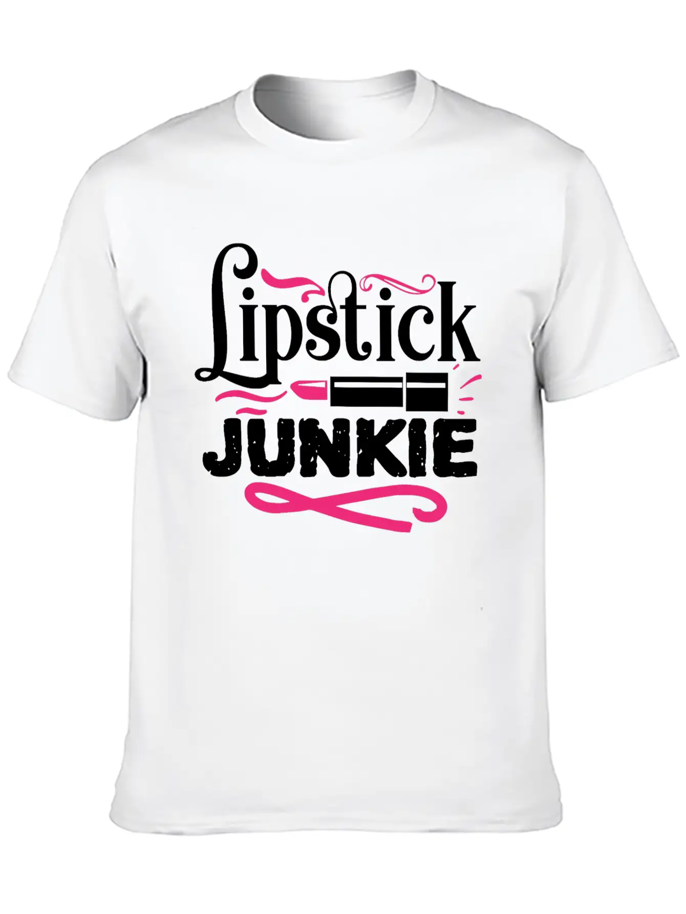 Lipstick Junkie Funny Beauty Makeup Quote Classic Cotton Tee – Unisex Comfort For Any Season