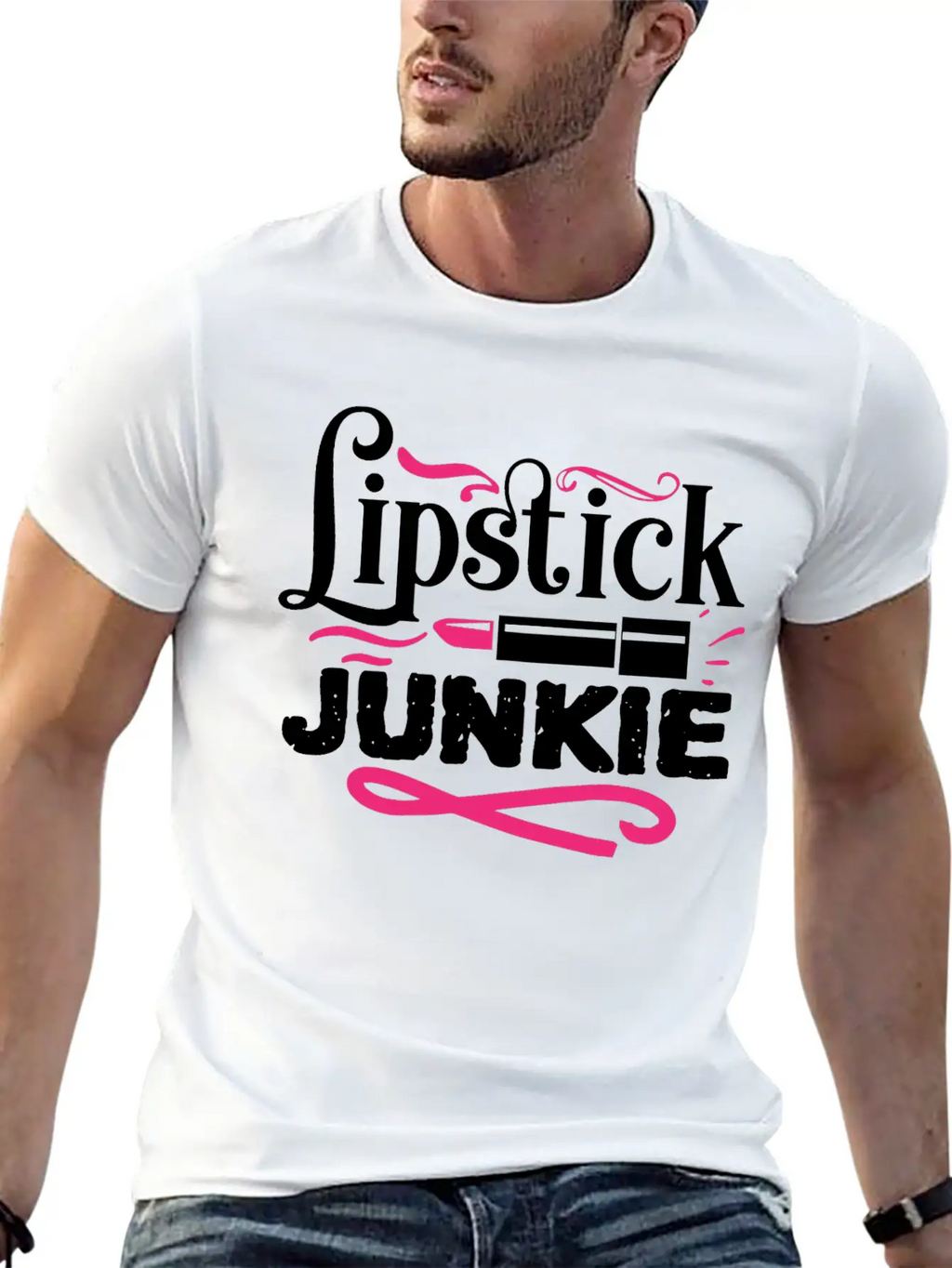 Lipstick Junkie Funny Beauty Makeup Quote Classic Cotton Tee – Unisex Comfort For Any Season