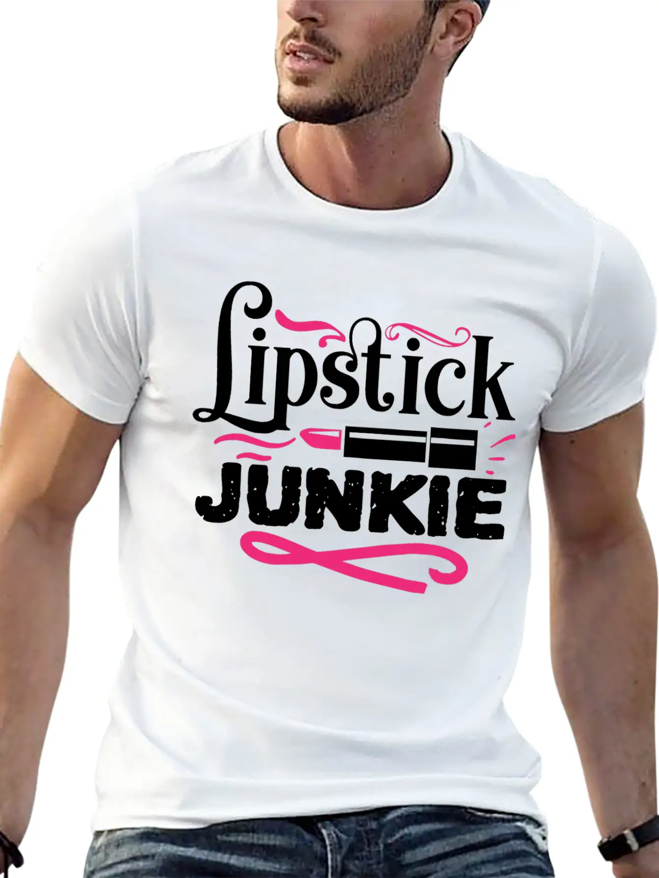 Lipstick Junkie Funny Beauty Makeup Quote Classic Cotton Tee – Unisex Comfort For Any Season