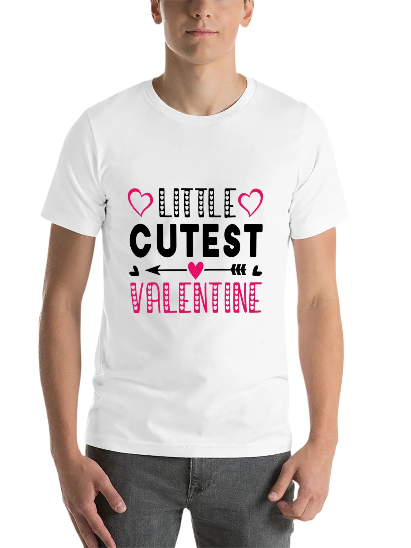 Litte Cutest Valentine Design Stylish Everyday T-Shirt – Unisex Basic Cotton Tee