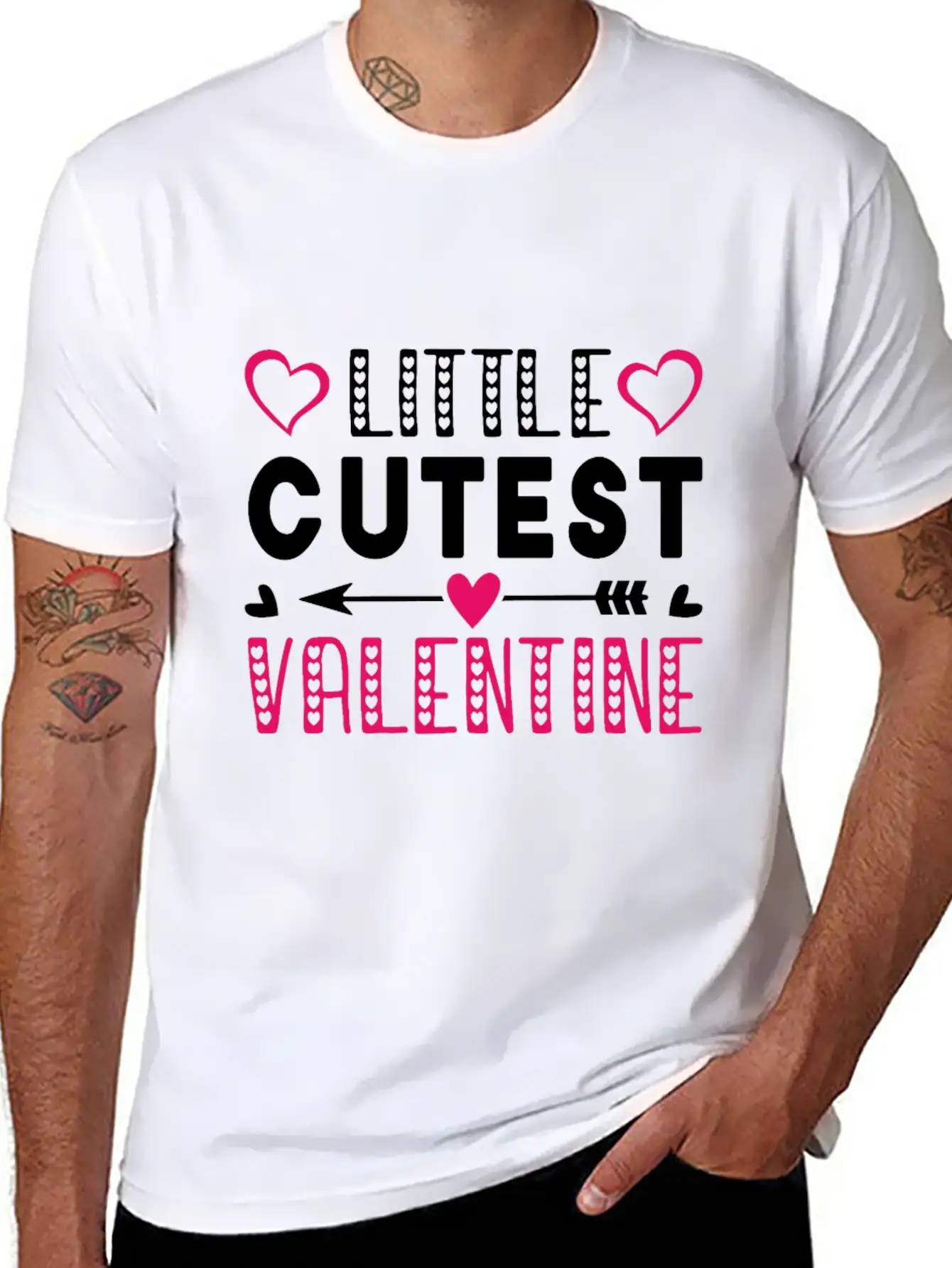 Litte Cutest Valentine Design Stylish Everyday T-Shirt – Unisex Basic Cotton Tee