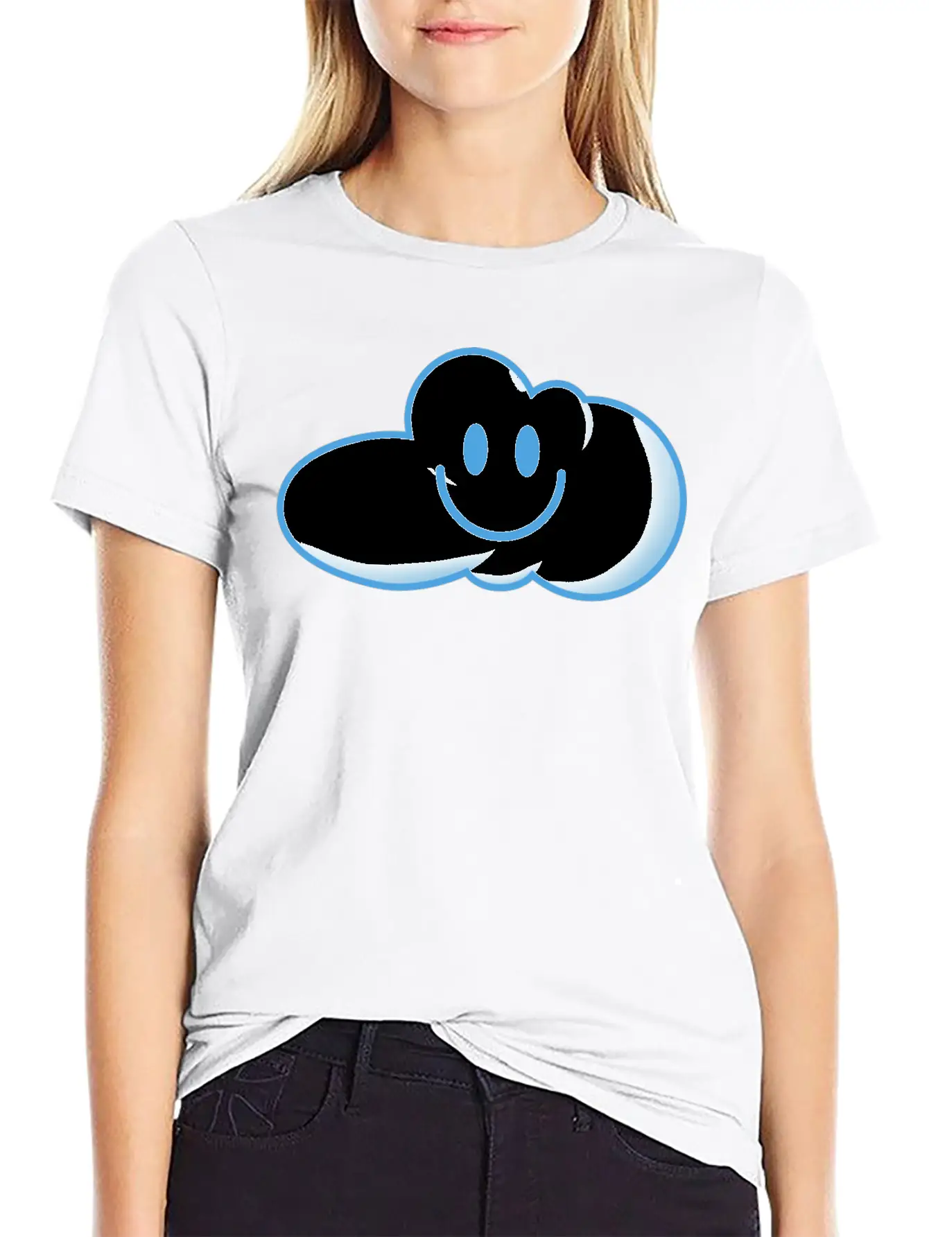 Little Cute Laughing Clouds Essential Cotton Tee For Daily Outfits – Unisex Style