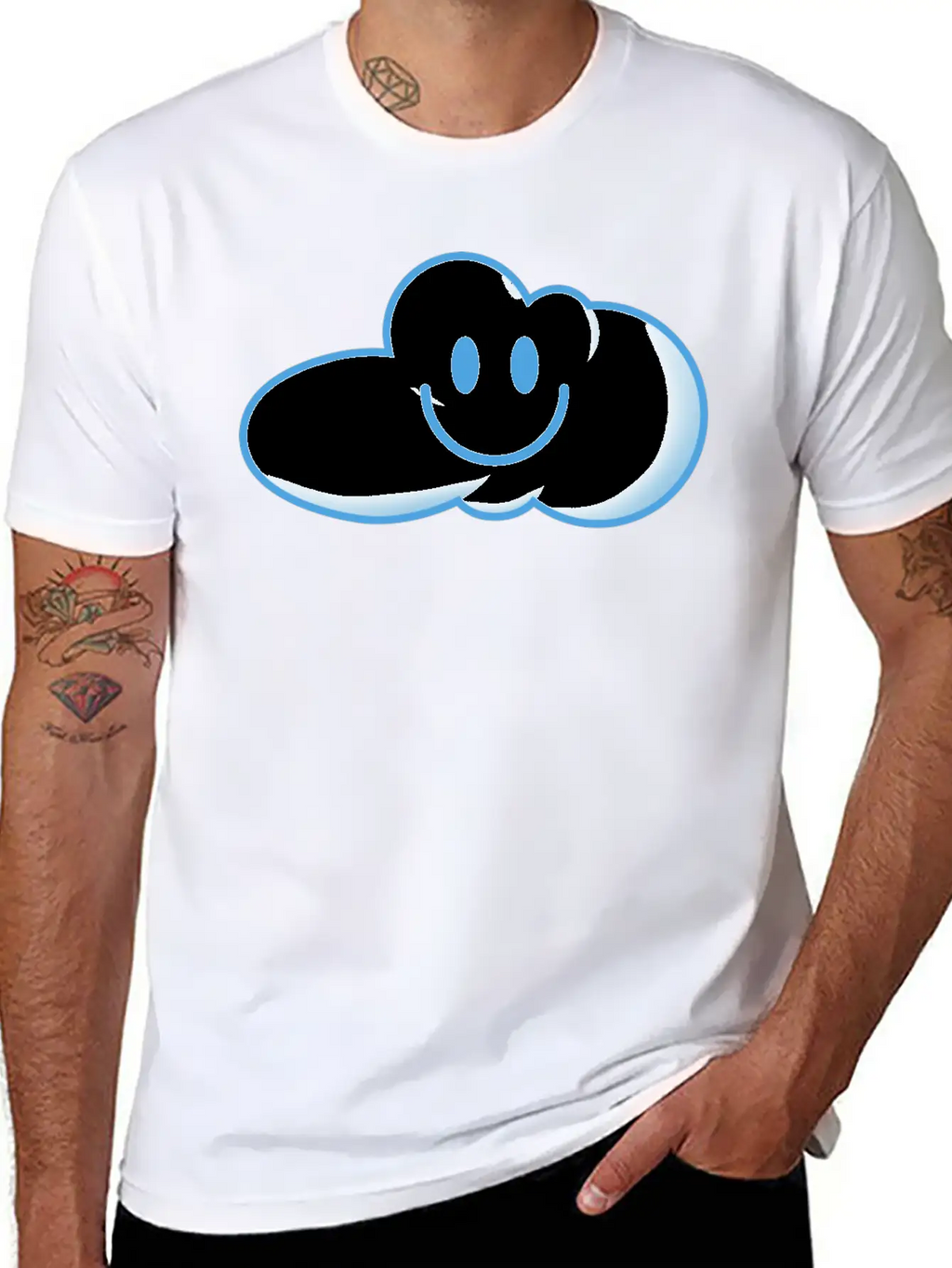 Little Cute Laughing Clouds Essential Cotton Tee For Daily Outfits – Unisex Style